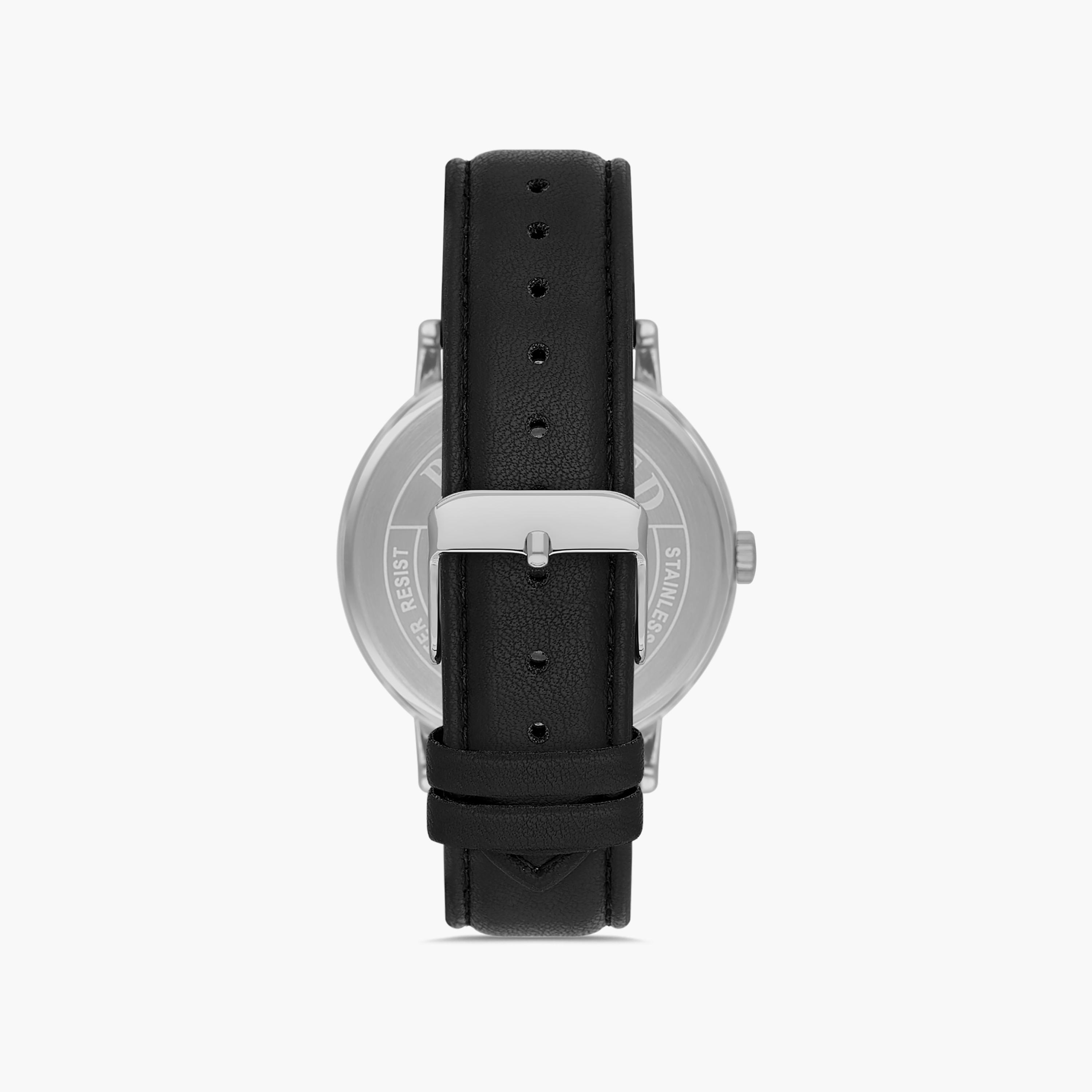 ساعة اوماكس للرجال بلون فضي مع انالوج بسوار جلدي | 00PR0043I008-men-watchesandjewellery-watches-image-3