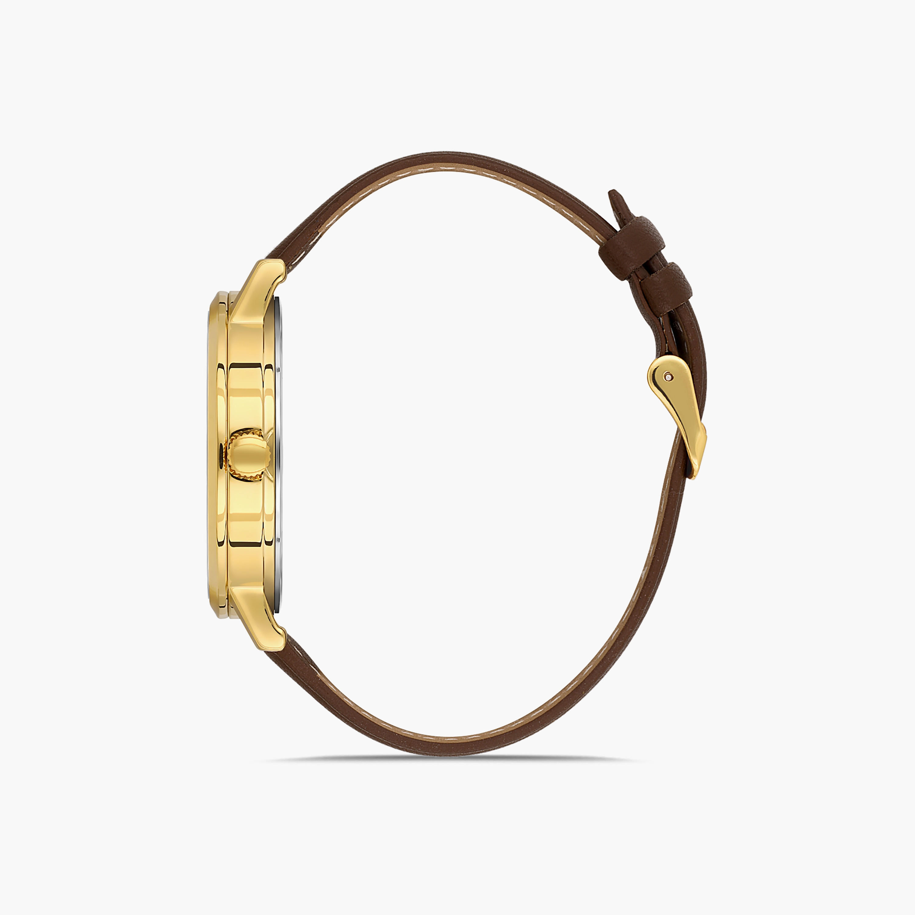 ساعة اوماكس للرجال بلون ذهبي مع انالوج بسوار جلدي | 00PR0043Q002-men-watchesandjewellery-watches-image-2