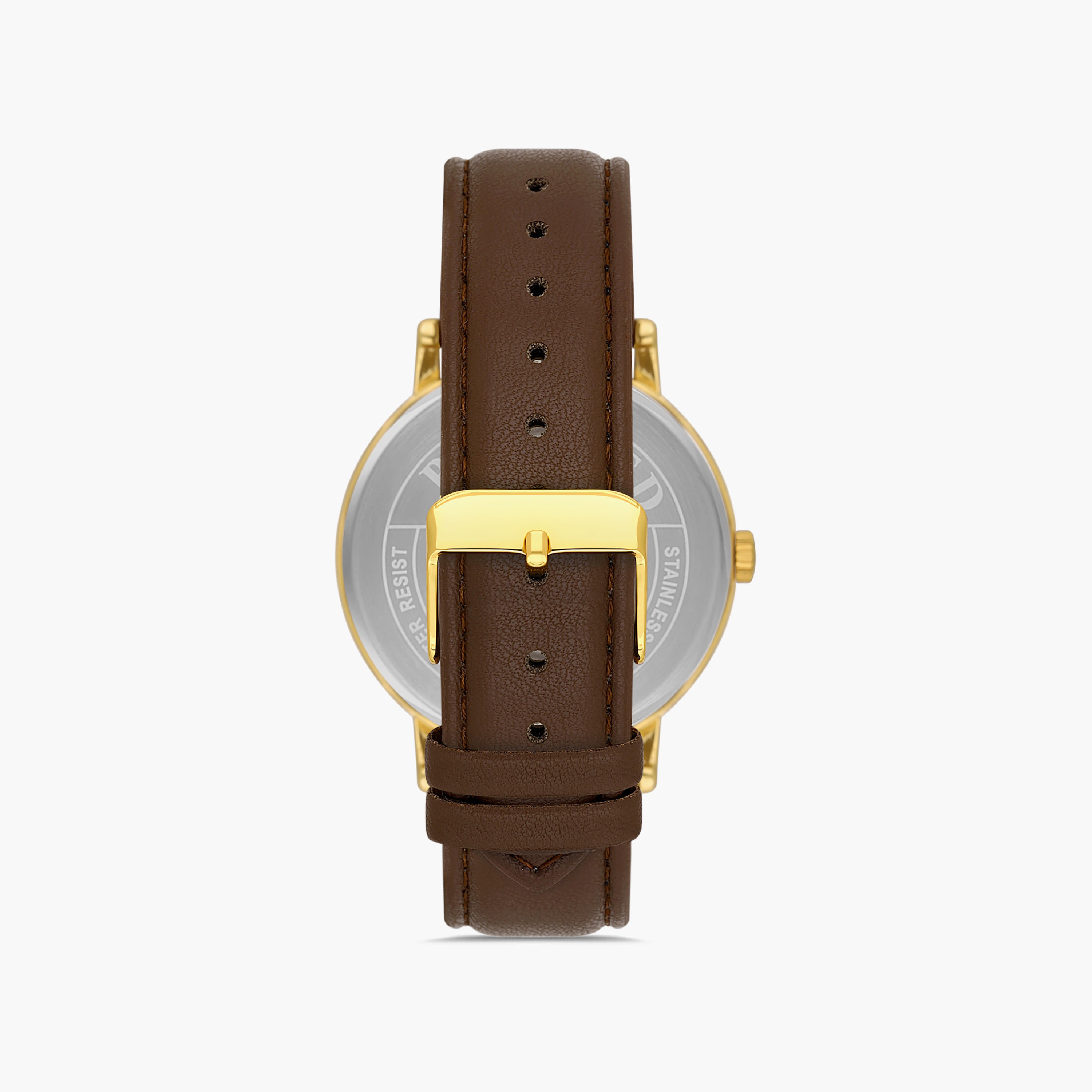 Omax Men's Gold Analog Leather Strap Watch | 00PR0043Q008-men-watchesandjewellery-watches-image-3