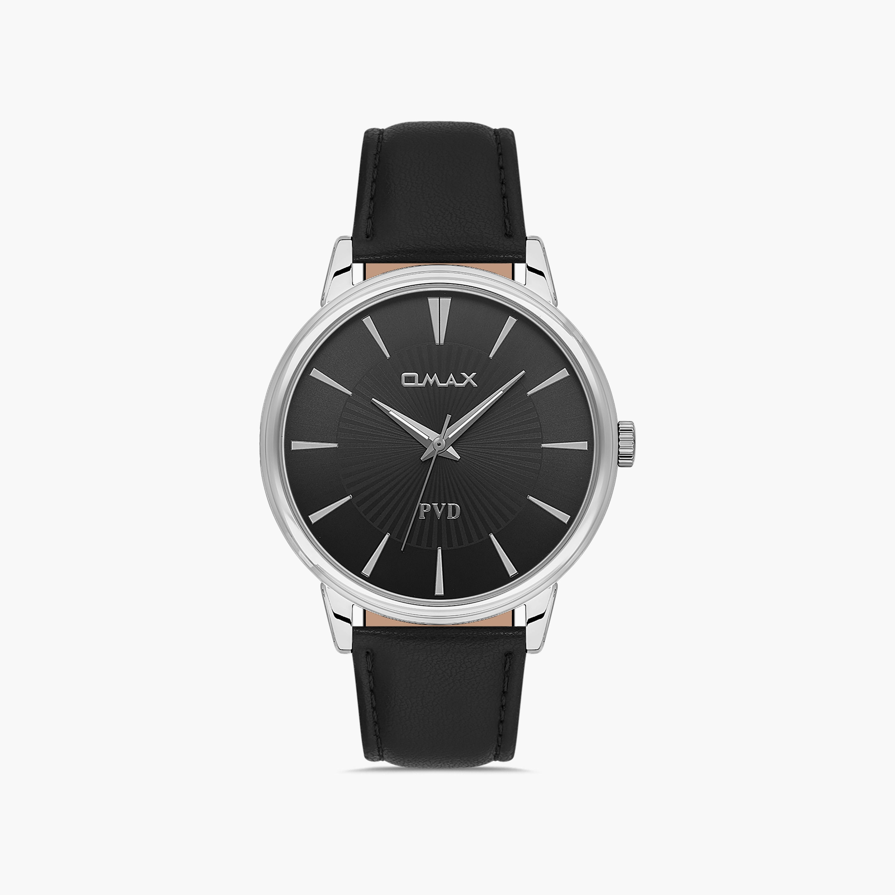 ساعة اوماكس للرجال بلون فضي مع انالوج بسوار جلدي | 00PR0045I002-men-watchesandjewellery-watches-image-1