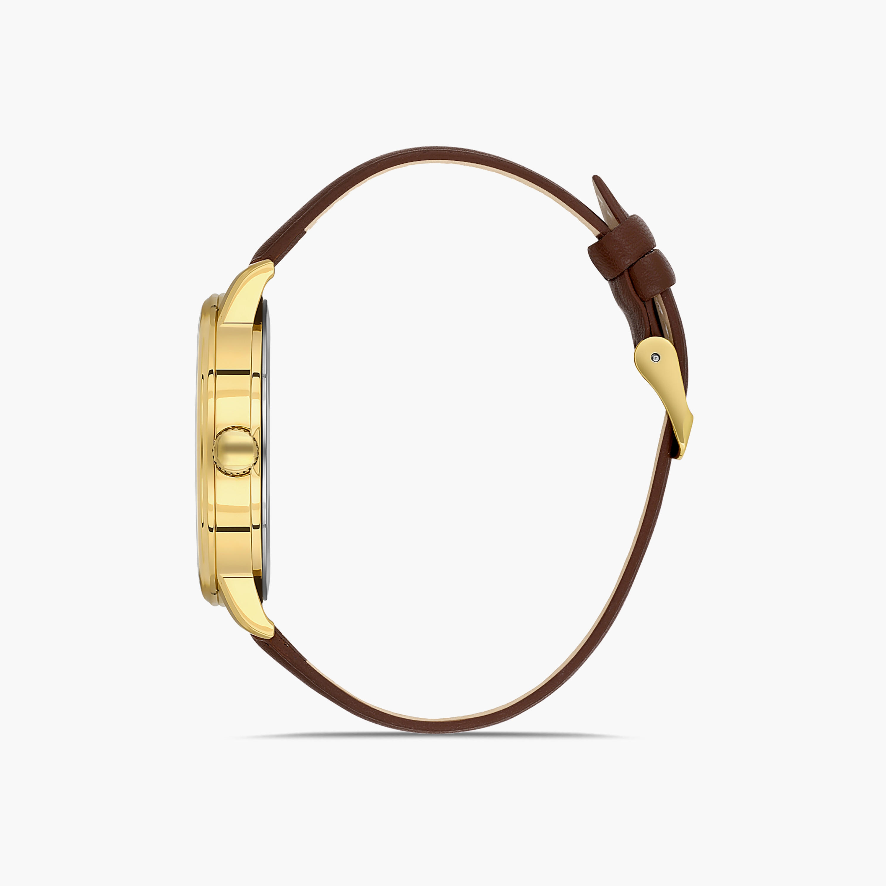 Omax Men's Gold Analog Leather Strap Watch | 00PR0045Q001-men-watchesandjewellery-watches-image-2
