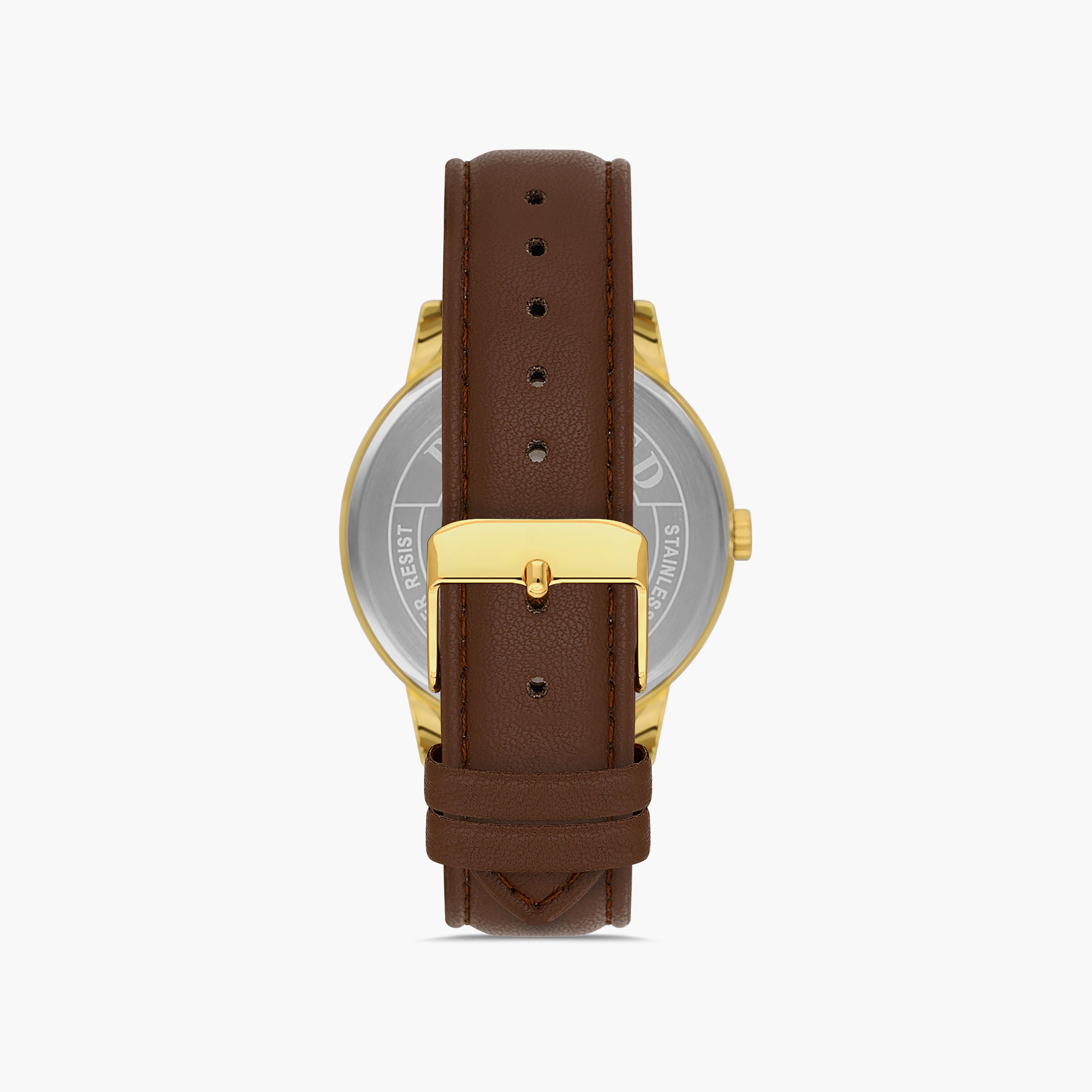 Omax Men's Gold Analog Leather Strap Watch | 00PR0045Q008 | 42 MM-men-watchesandjewellery-watches-image-3