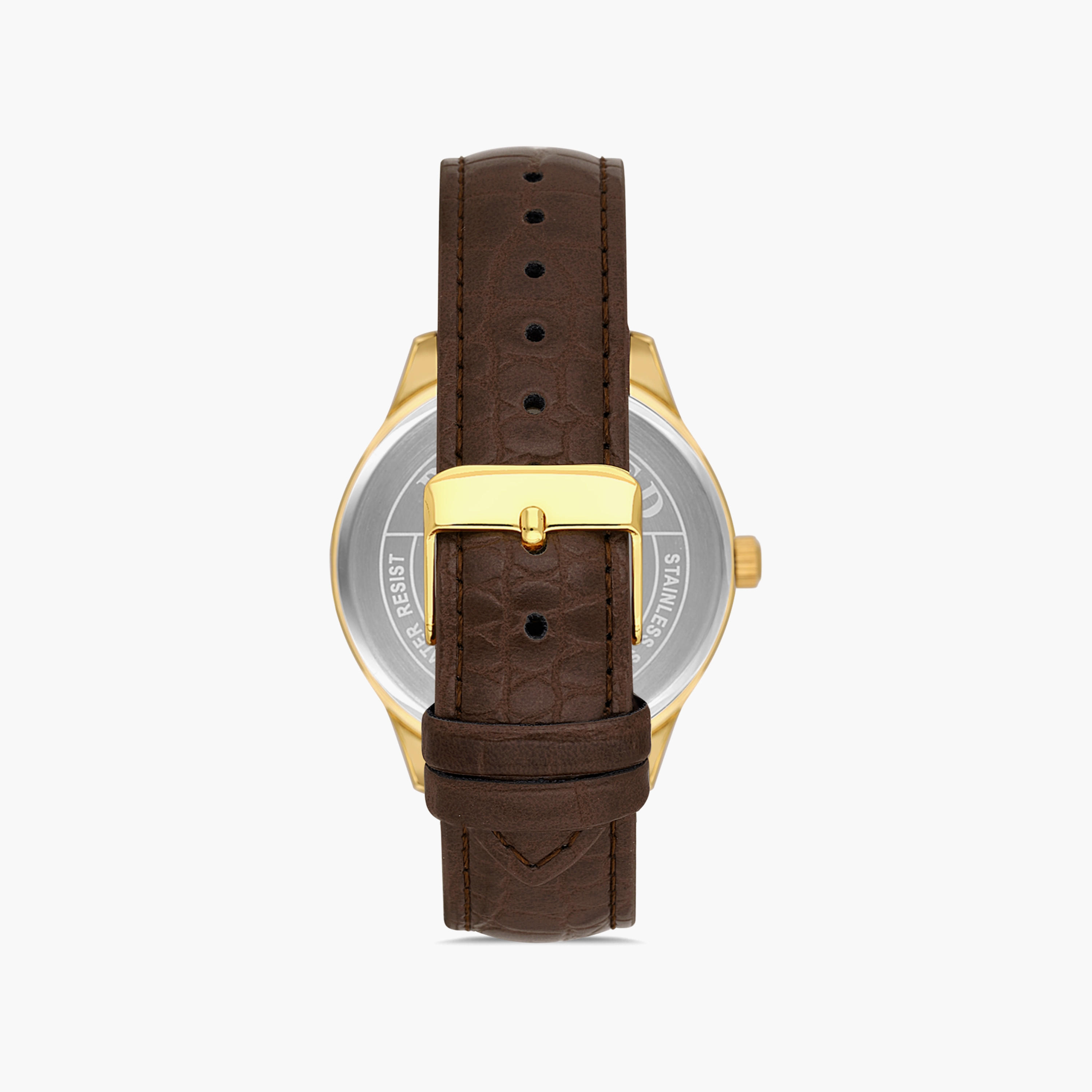 Omax Men's Gold Analog Leather Strap Watch | 00PR0047Q001-men-watchesandjewellery-watches-image-3