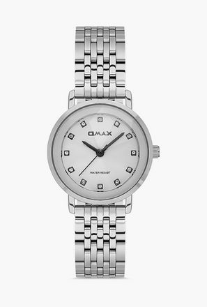 Omax Silver Analog Stainless Steel Strap Watch | 00ZMC002I003-women-image-1