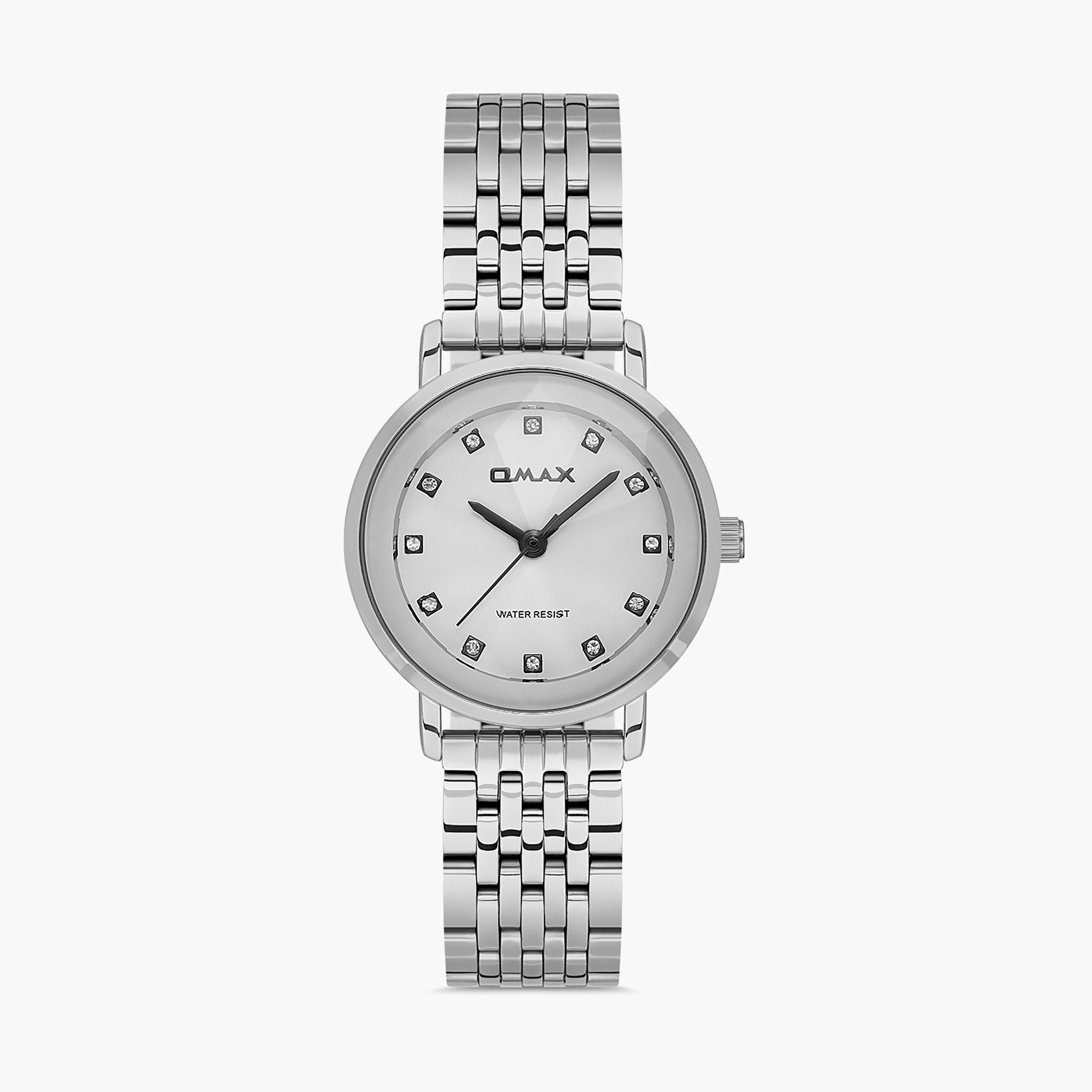 ساعة اوماكس بلون فضي مع انالوج بسوار ستانلس ستيل | 00ZMC002I003-women-watchesandjewellery-watches-image-1