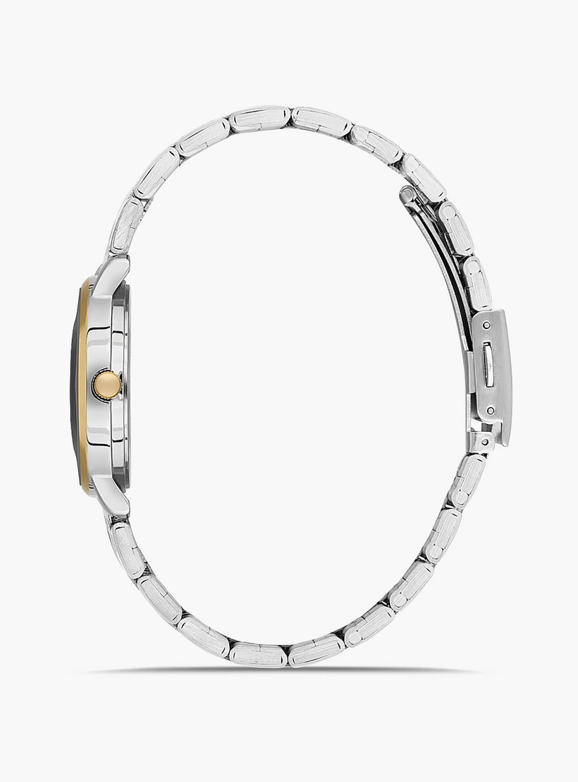Omax Silver & Gold Analog Stainless Steel Strap Watch | 00ZMC002N008-women-watchesandjewellery-watches-image-2
