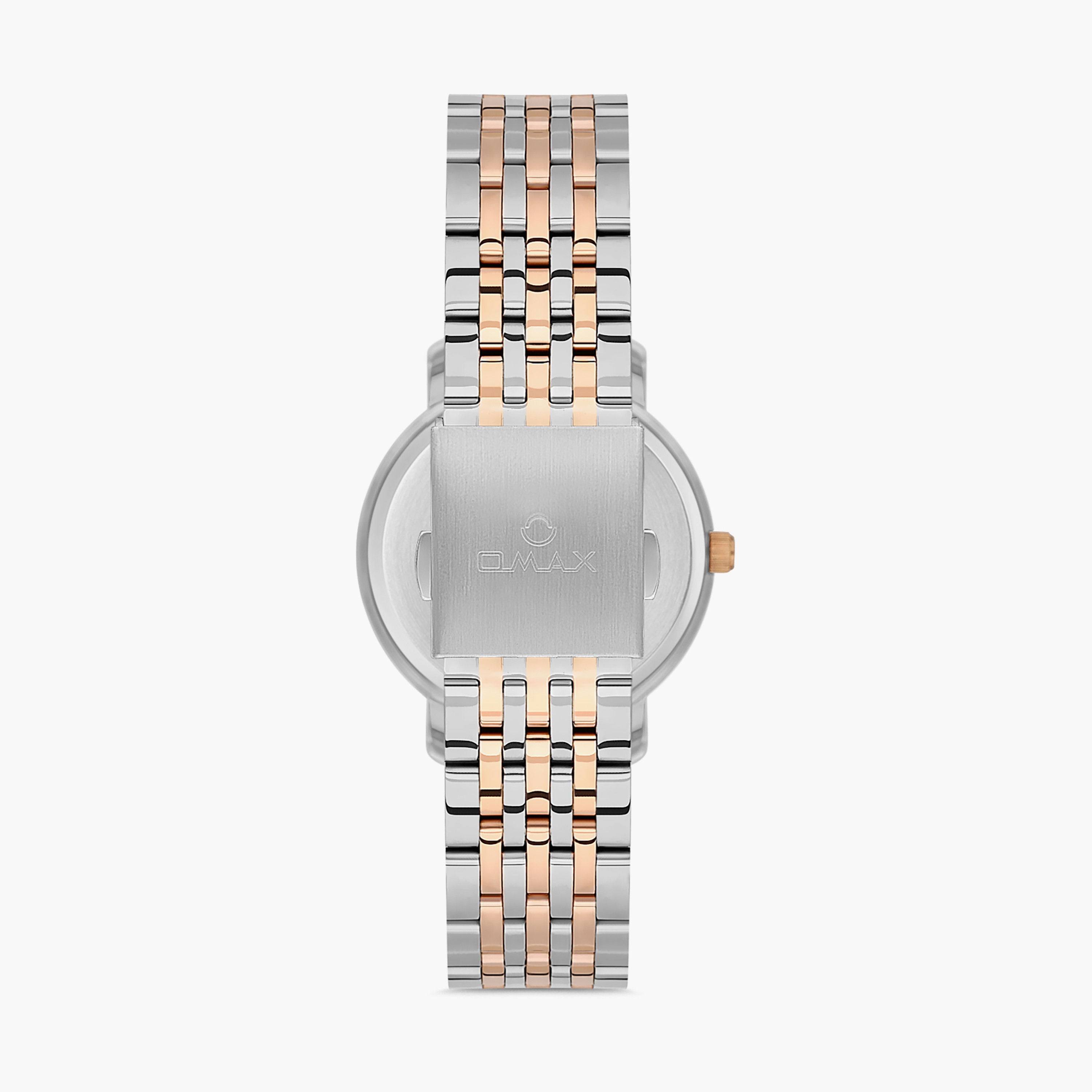 ساعة اوماكس بلون فضي وذهبي مع انالوج بسوار ستانلس ستيل | 00ZMC002N018-women-watchesandjewellery-watches-image-3