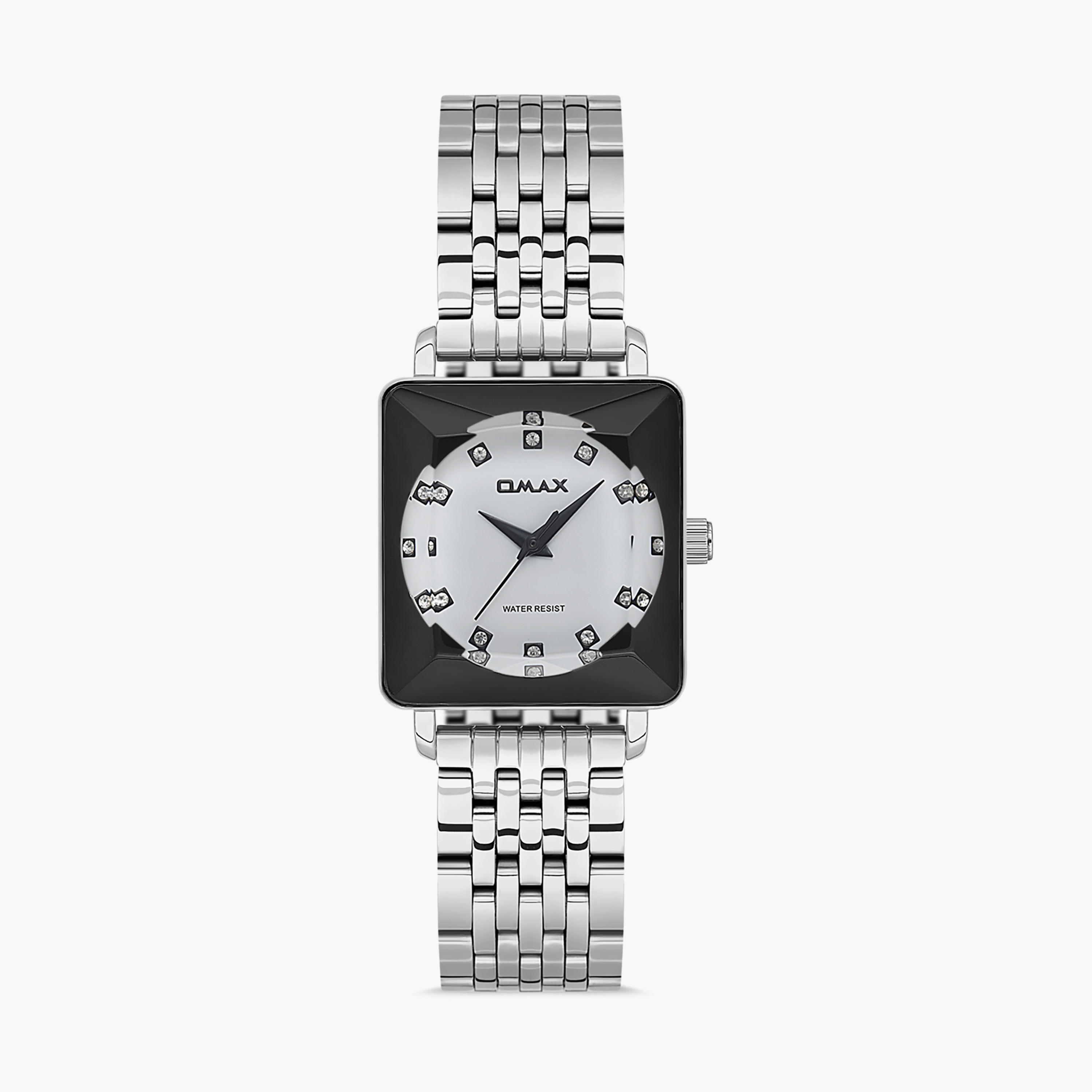 ساعة اوماكس بلون فضي مع انالوج بسوار ستانلس ستيل | 00ZMS002I008-women-watchesandjewellery-watches-image-1