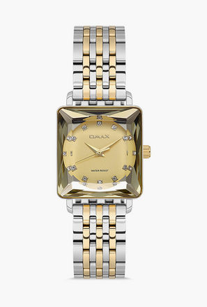 Omax Silver & Gold Analog Stainless Steel Strap Watch | 00ZMS002N001 | 26 MM-women-image-1