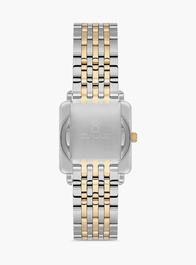 Omax Silver & Gold Analog Stainless Steel Strap Watch | 00ZMS002N001 | 26 MM-women-watchesandjewellery-watches-image-3