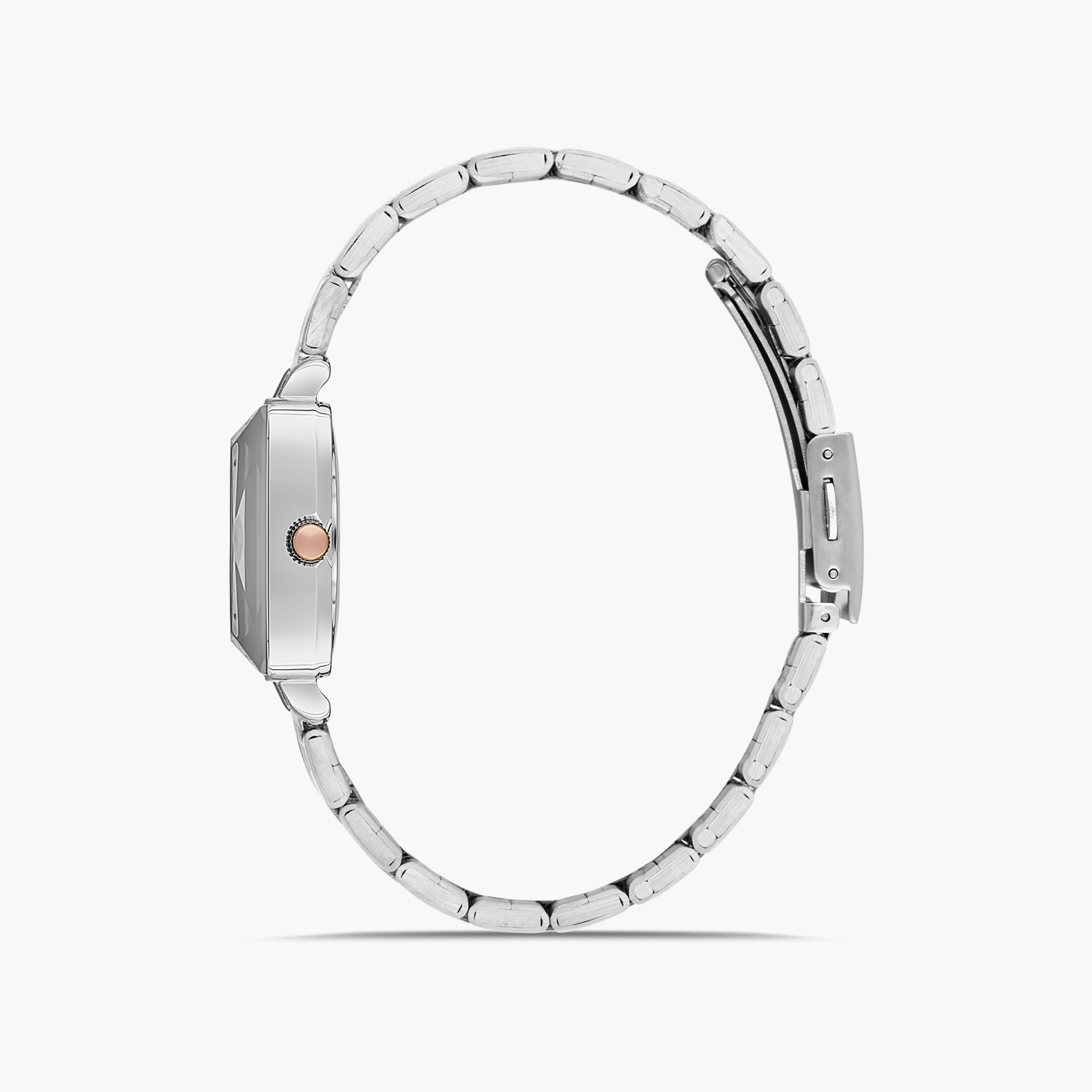 Omax Silver & Gold Analog Stainless Steel Strap Watch | 00ZMS002N012 | 26 MM-women-watchesandjewellery-watches-image-2
