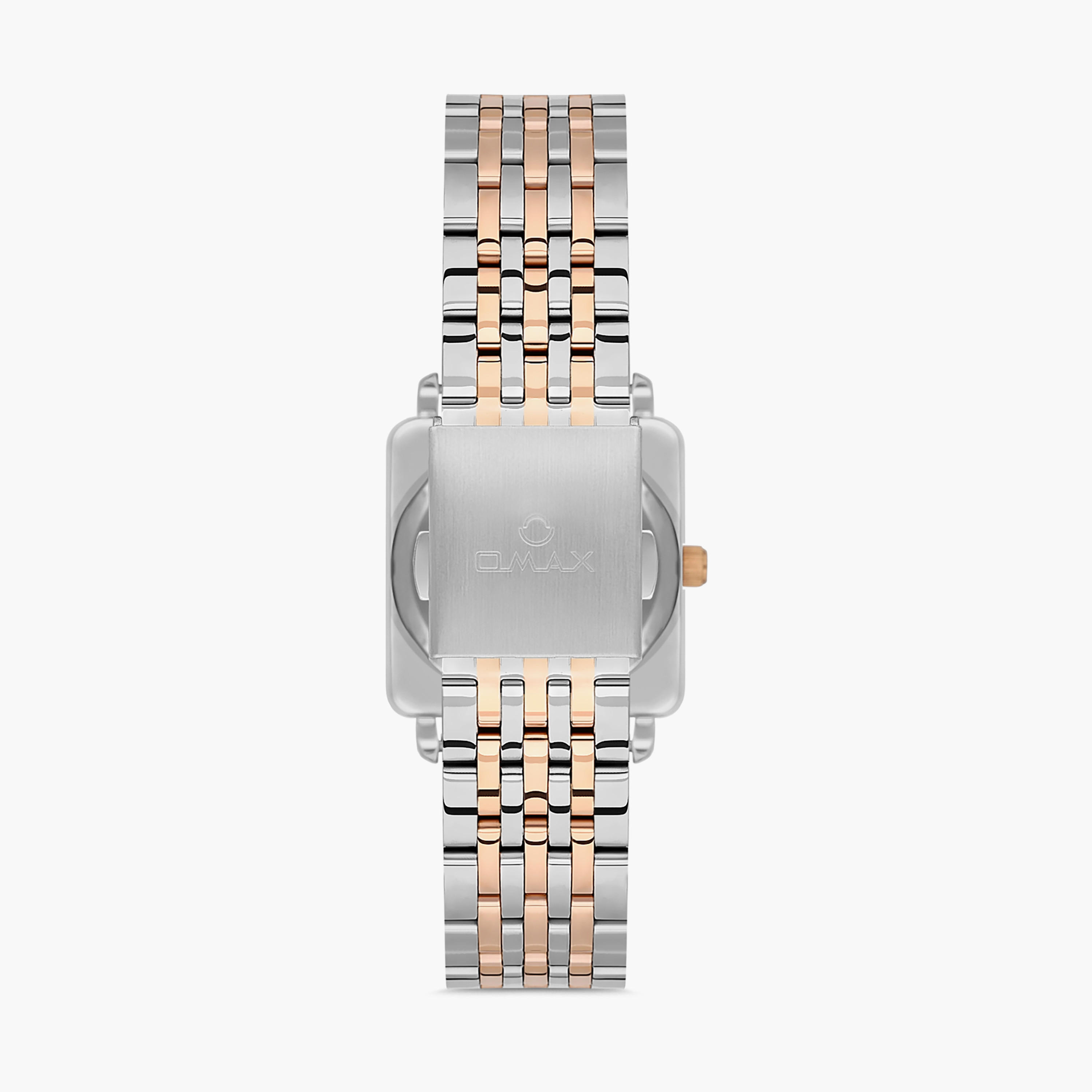 Omax Silver & Gold Analog Stainless Steel Strap Watch | 00ZMS002N012 | 26 MM-women-watchesandjewellery-watches-image-3