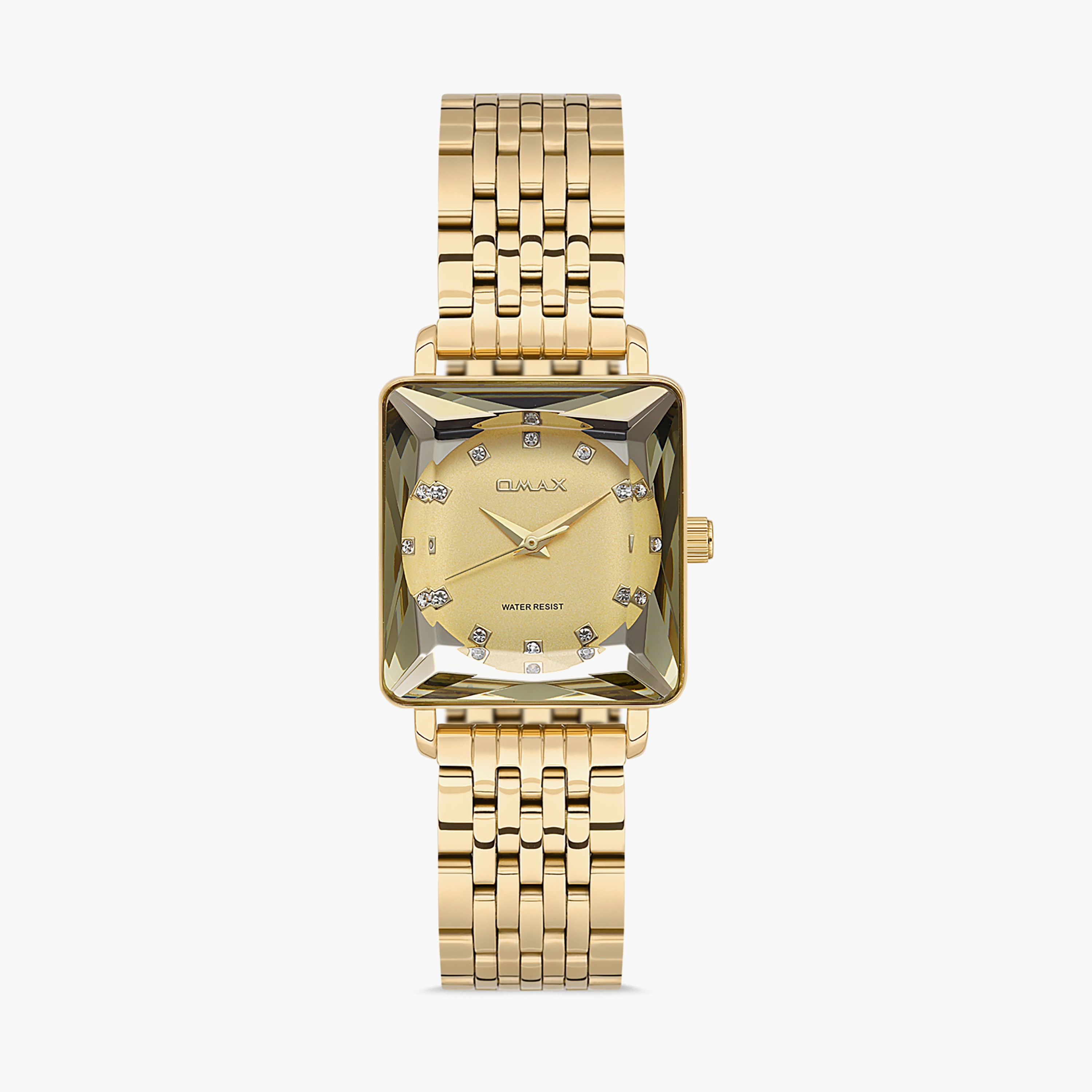 Omax Gold Analog Stainless Steel Strap Watch | 00ZMS002Q001 | 26 MM-women-watchesandjewellery-watches-image-1