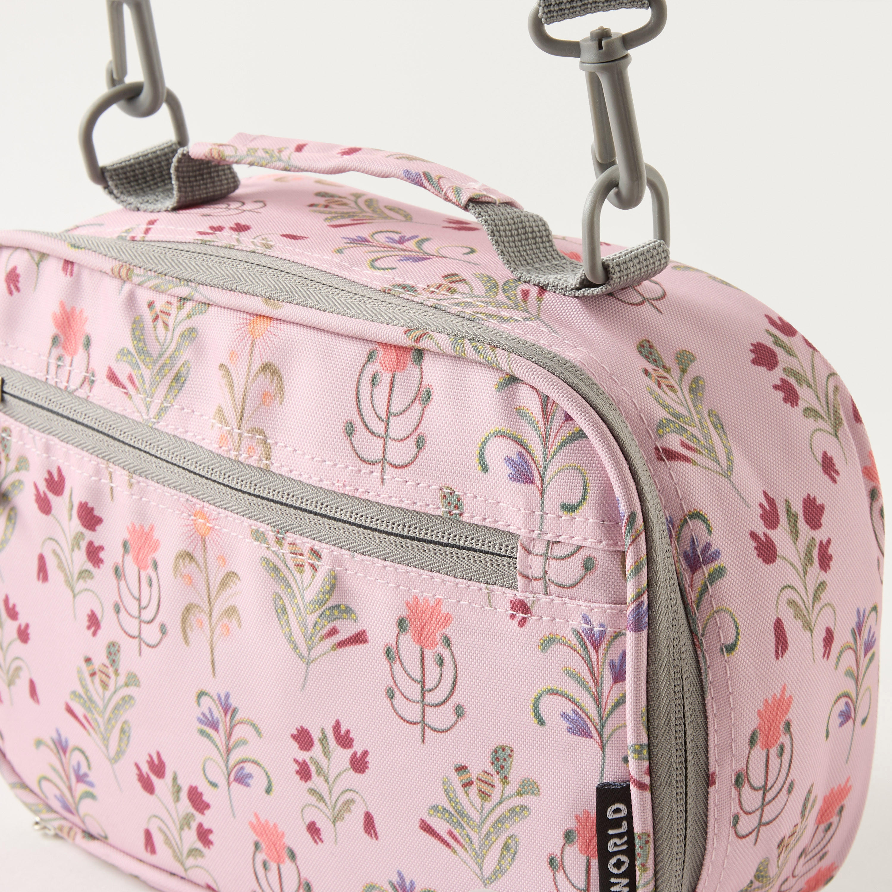 J World All-Over Floral Print Lunch Bag with Adjustable Strap and Zip Closure-school-lunchessentials-lunchbags-image-4