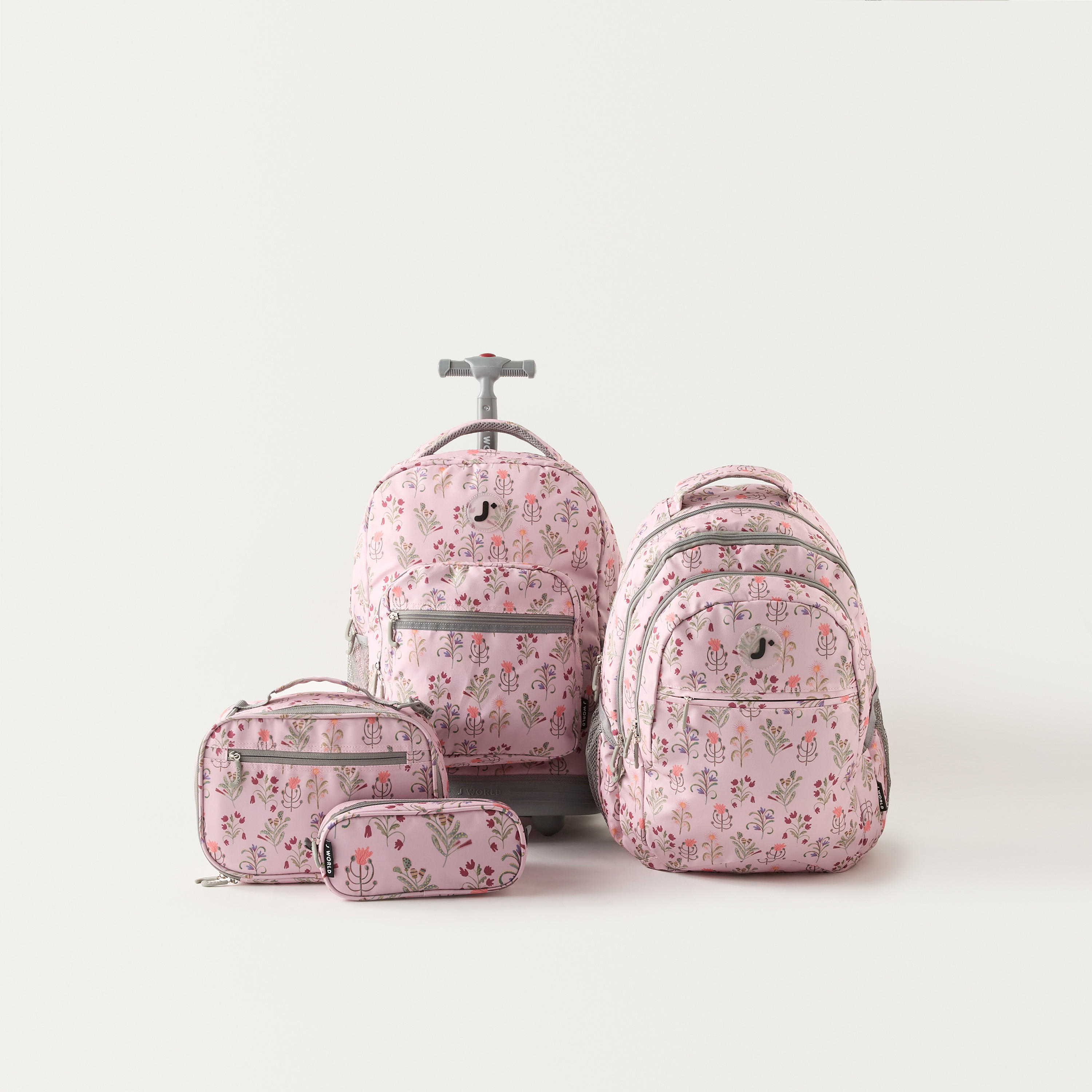 J World All-Over Floral Print Lunch Bag with Adjustable Strap and Zip Closure-school-lunchessentials-lunchbags-image-6