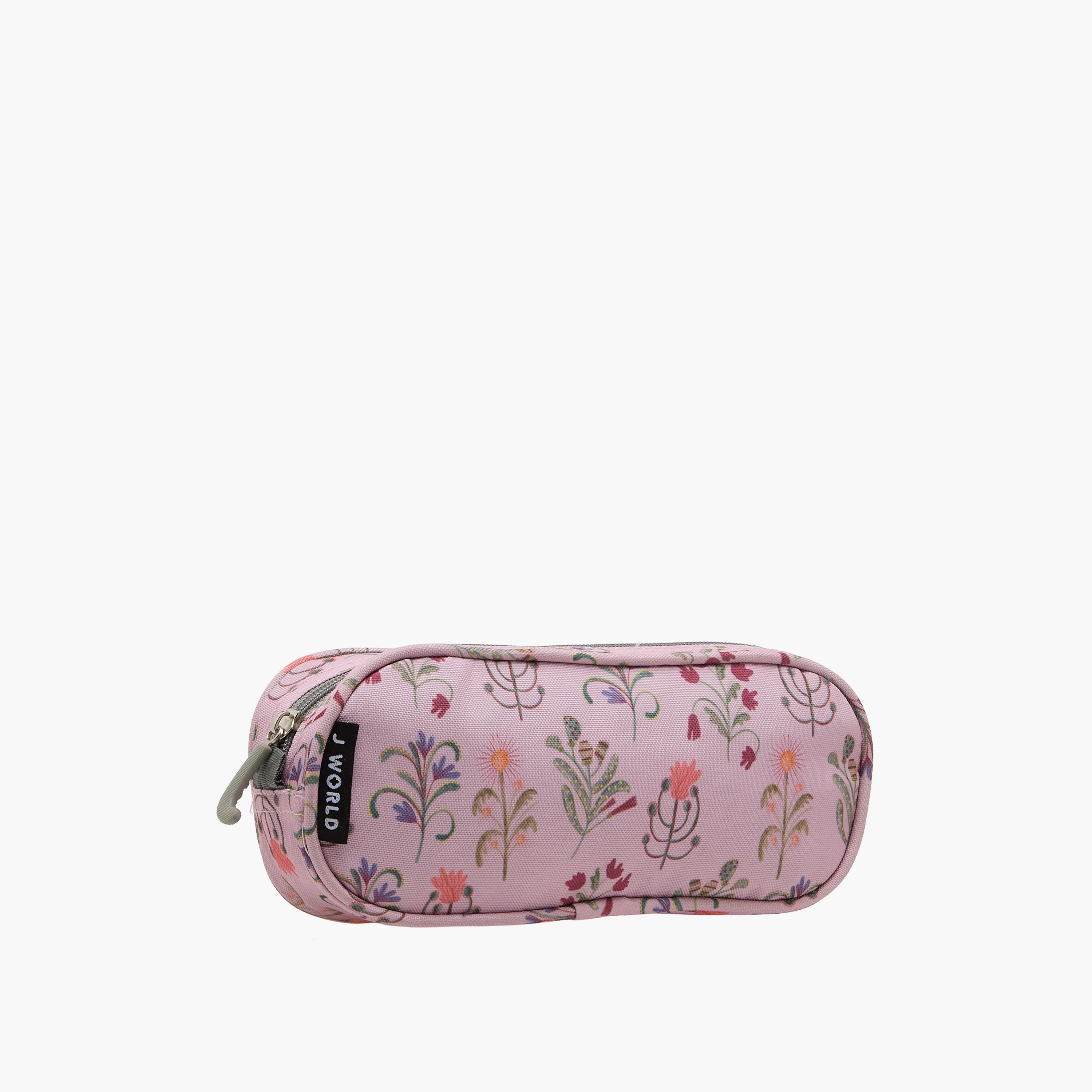 J World All-Over Floral Print Pencil Pouch with Zip Closure-school-stationery-pencilcases-image-2