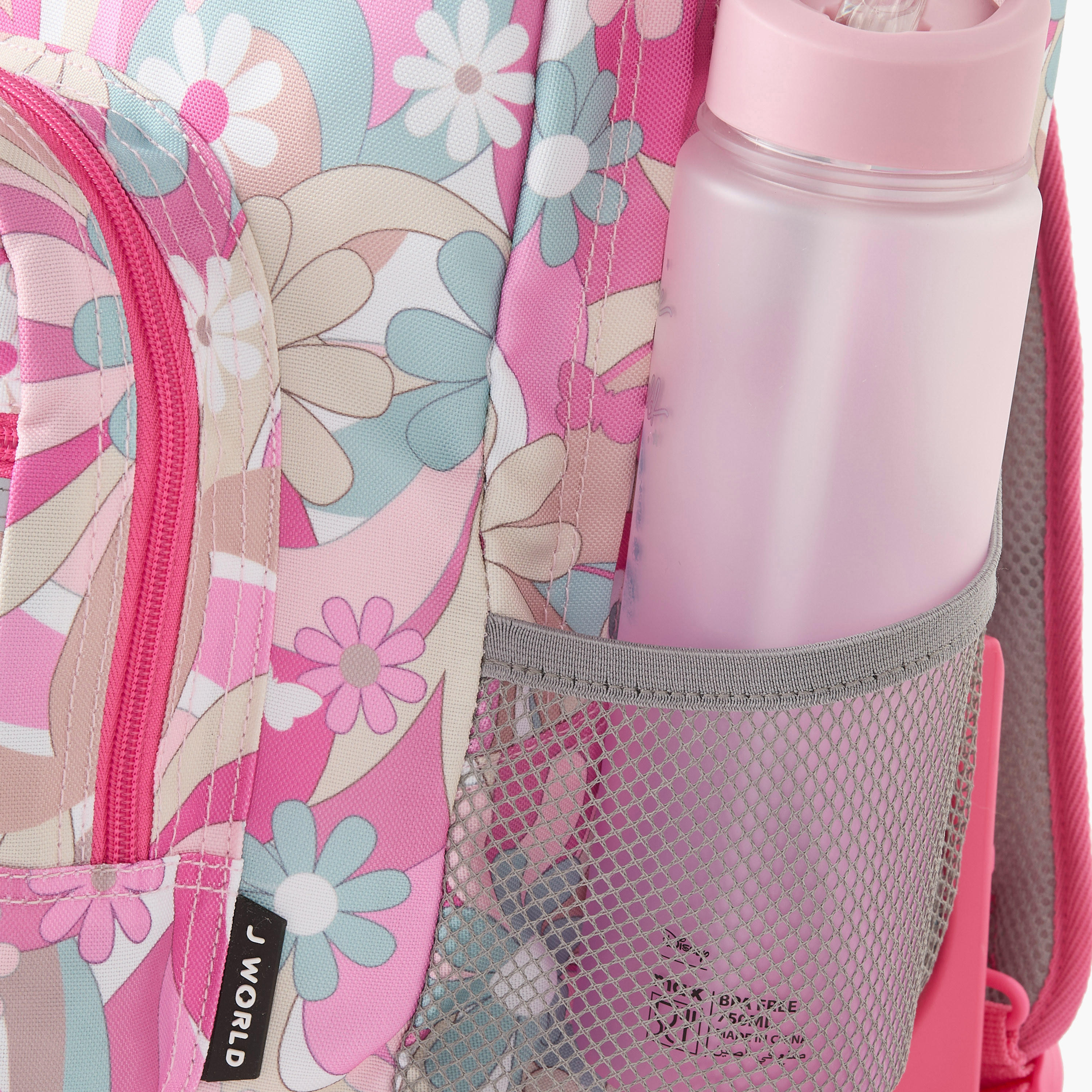 J World 18-inch All-Over Floral Print Trolley Backpack with Retractable Handle - 21x32x46 cm-school-bagsandbackpacks-trolleybags-image-9