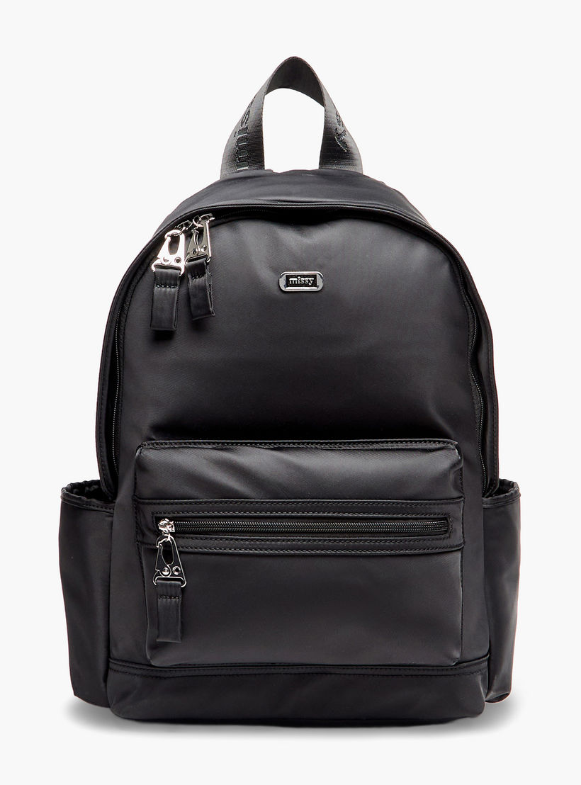 شنطة ظهر سادة بحمّالات قابل للتعديل وسحاب إغلاق من ميسي-men-bags-image-1