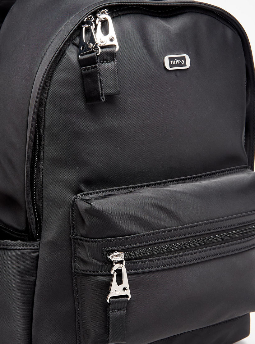 Missy Solid Backpack with Zip Closure and Adjustable Strap-women-bagsandwallets-backpacks-image-5
