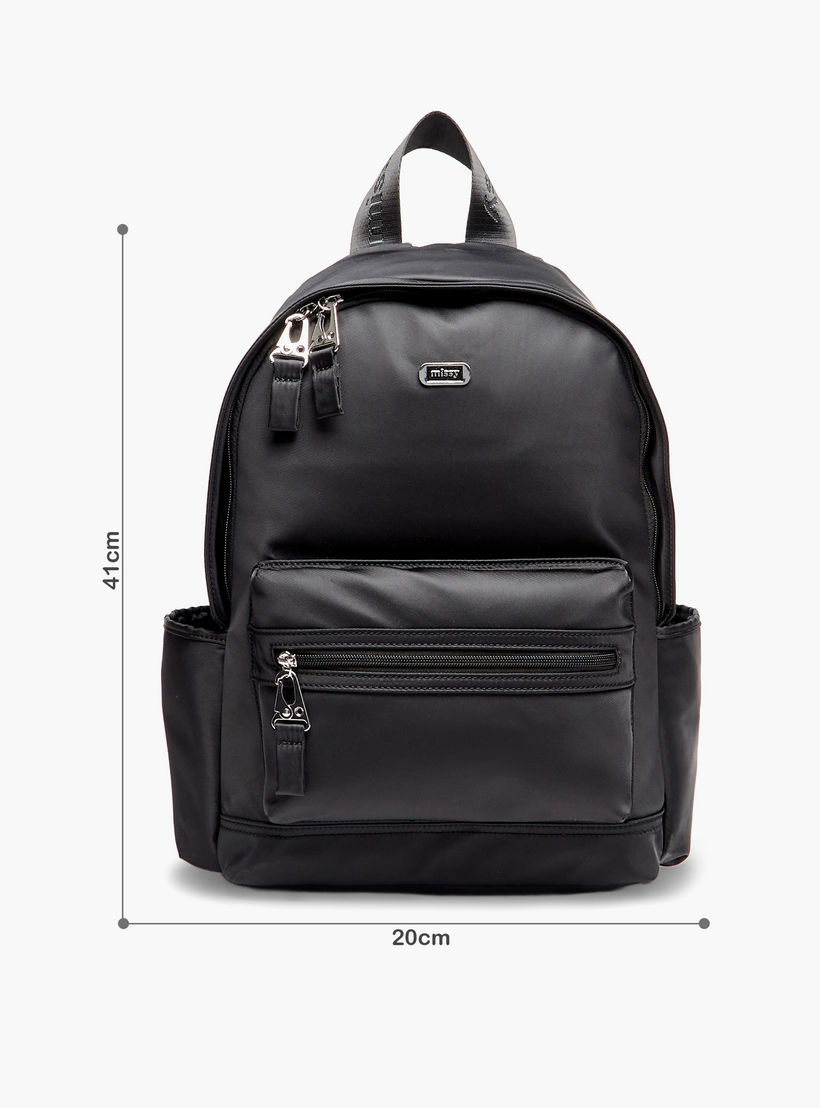 شنطة ظهر سادة بحمّالات قابل للتعديل وسحاب إغلاق من ميسي-men-bags-image-2