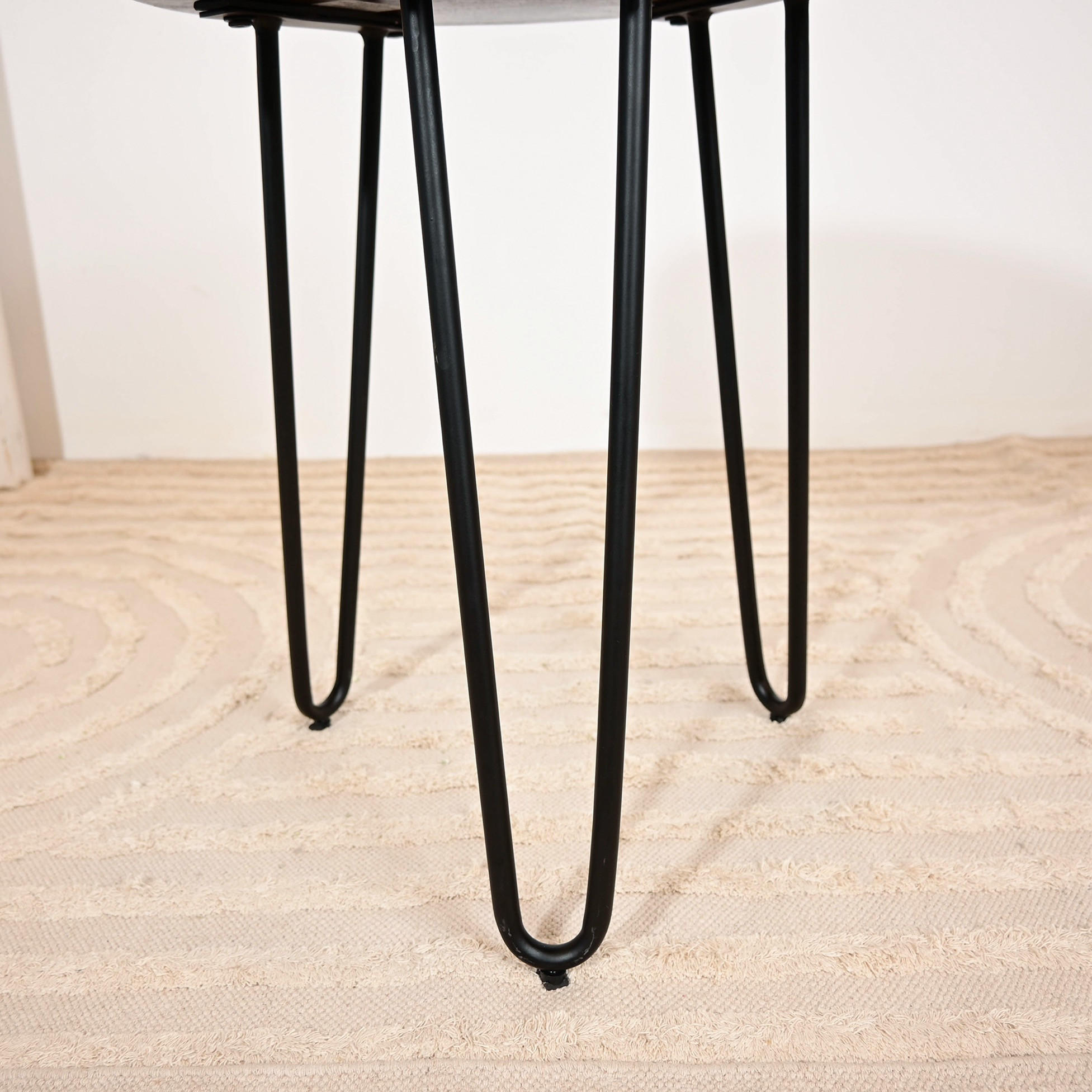 Home Carving  Wooden Top Round Accent Table - 56x40x56 cms-furniture-livingroom-sideandendtables-image-3