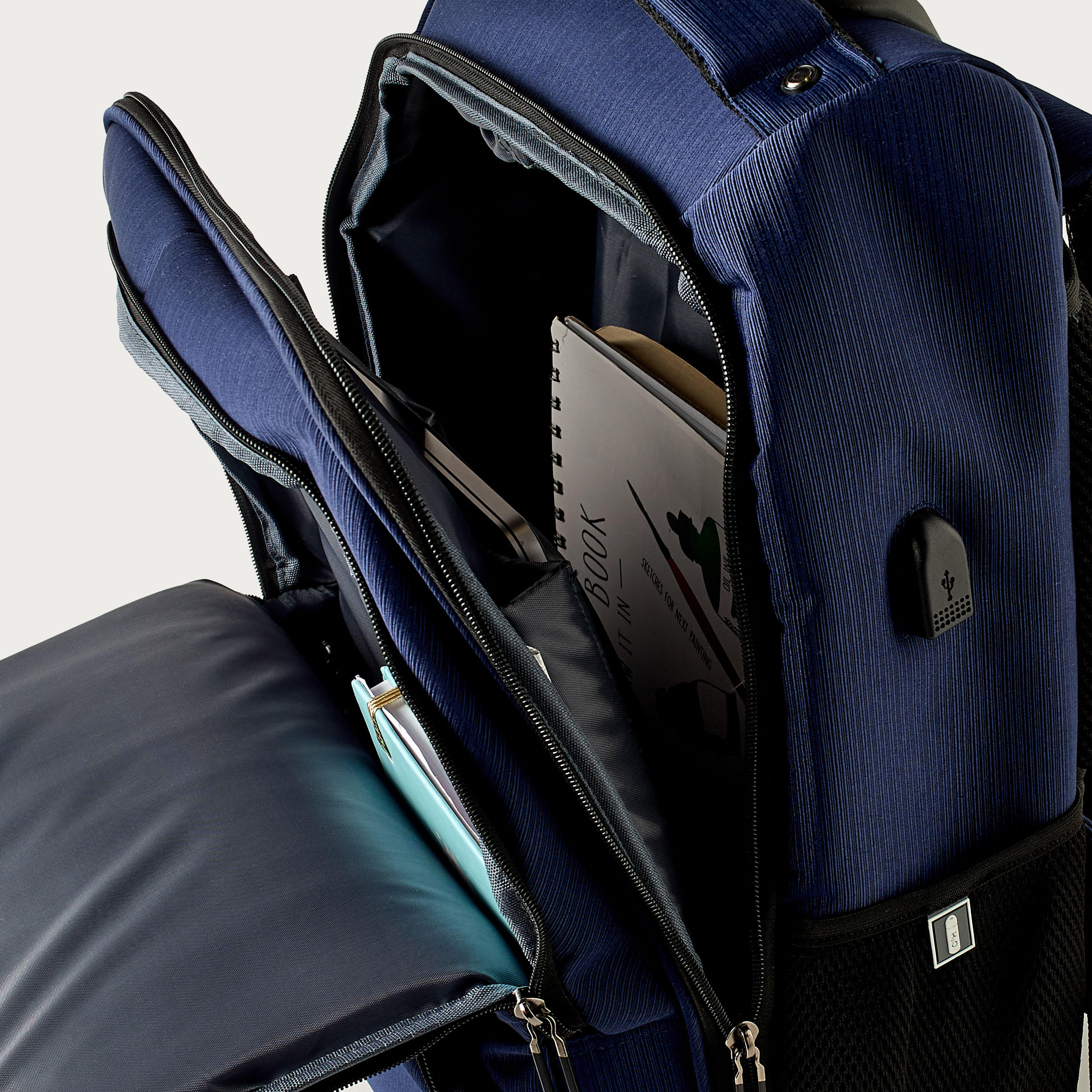 Textured 18-inch Trolley Backpack with Retractable Handle - 47x33x21 cm-school-bagsandbackpacks-trolleybags-image-11