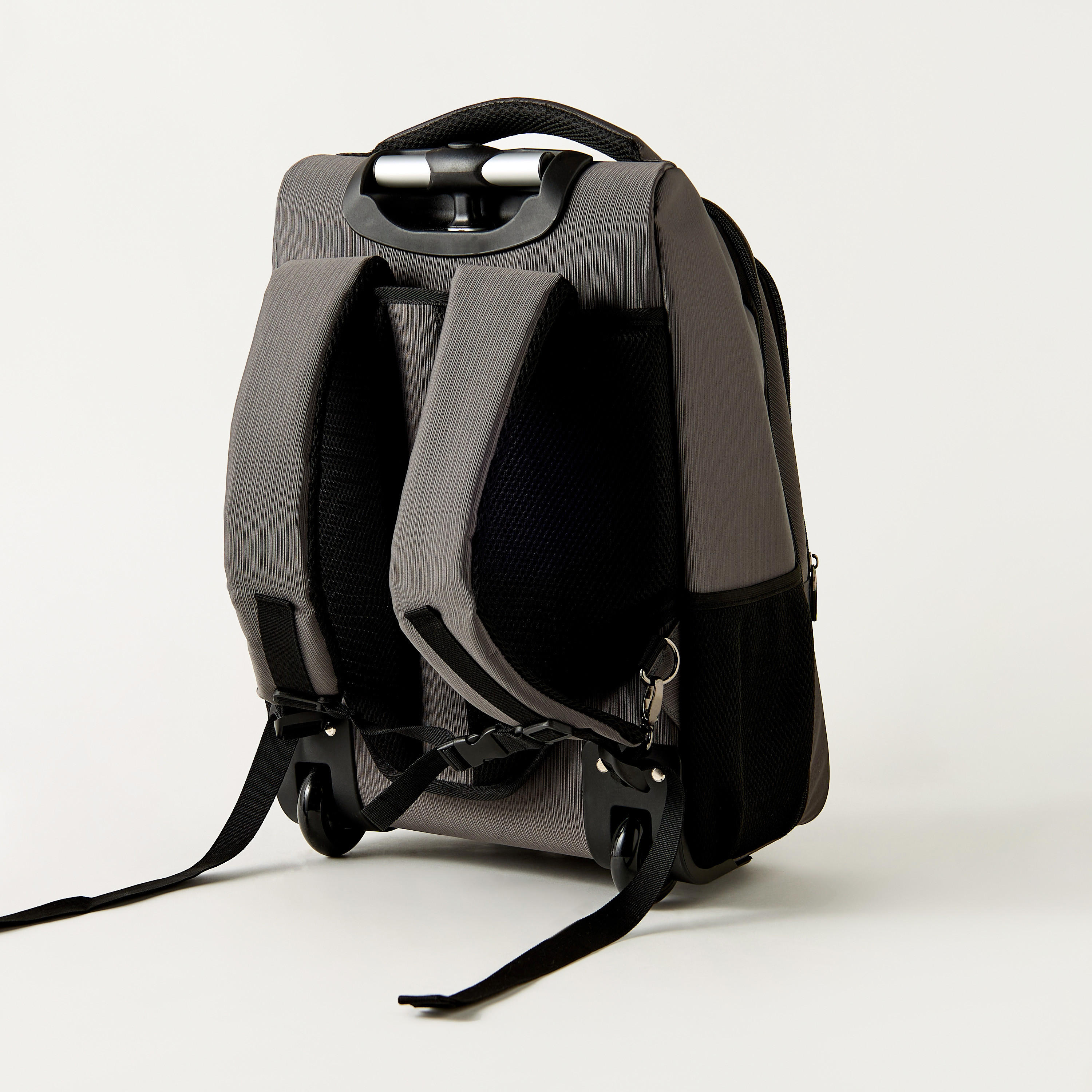 شنطة ظهر ترولي 18 بوصة بارزة الملمس بمقبض قابل للسحب - 47x33x21 سم-school-bagsandbackpacks-trolleybags-image-5