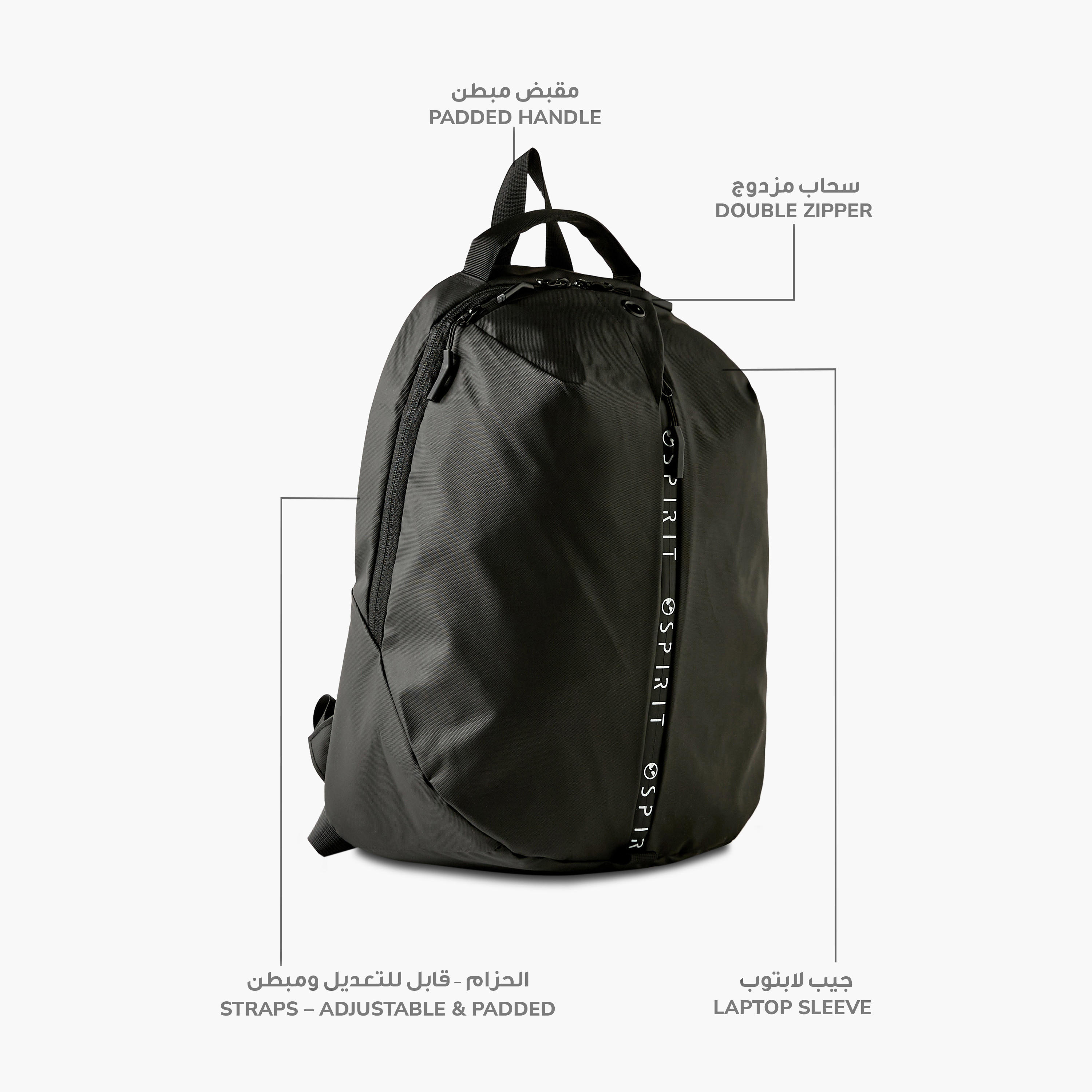 Spirit Logo Print Backpack with Adjustable Strap - 31x20x48 cms-school-bagsandbackpacks-backpacks-image-6