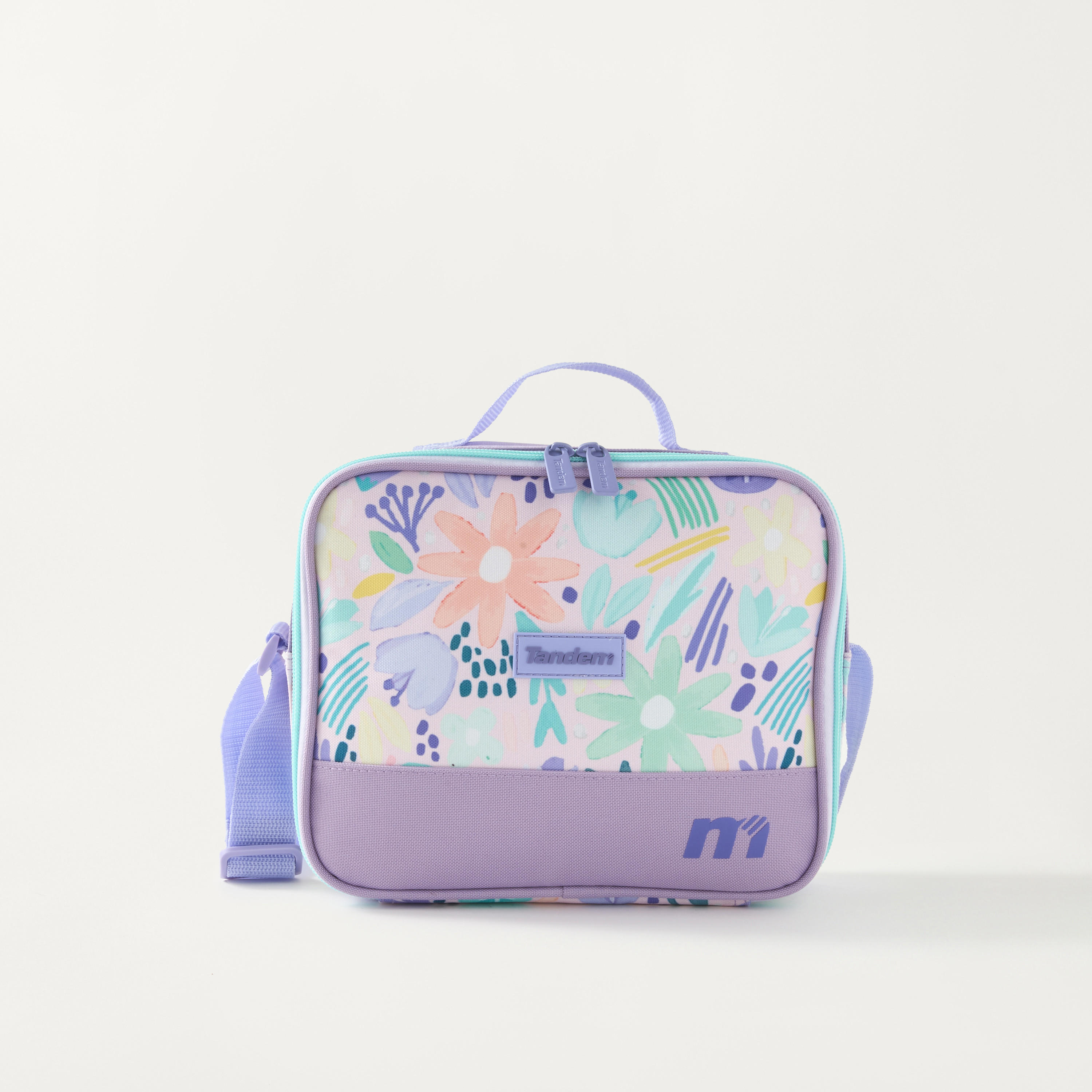 Tandem Aquarelle Floral Print Lunch Bag with Top Handle and Adjustable Strap-school-lunchessentials-lunchbags-image-1
