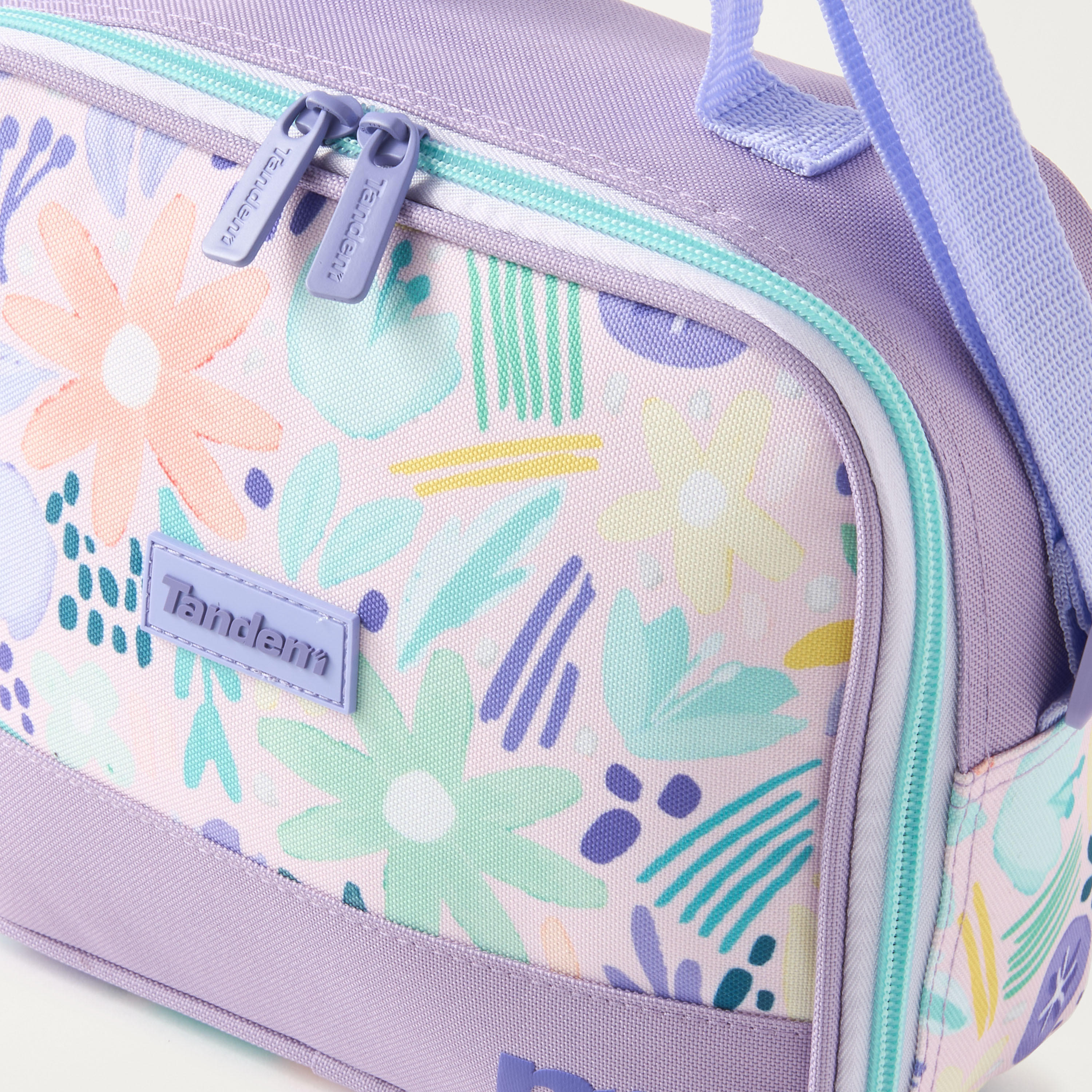 Tandem Aquarelle Floral Print Lunch Bag with Top Handle and Adjustable Strap-school-lunchessentials-lunchbags-image-3