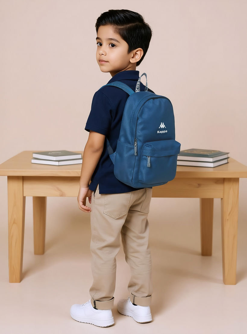 Kappa Logo Detail Backpack with Adjustable Shoulder Straps-school-bagsandbackpacks-backpacks-image-2