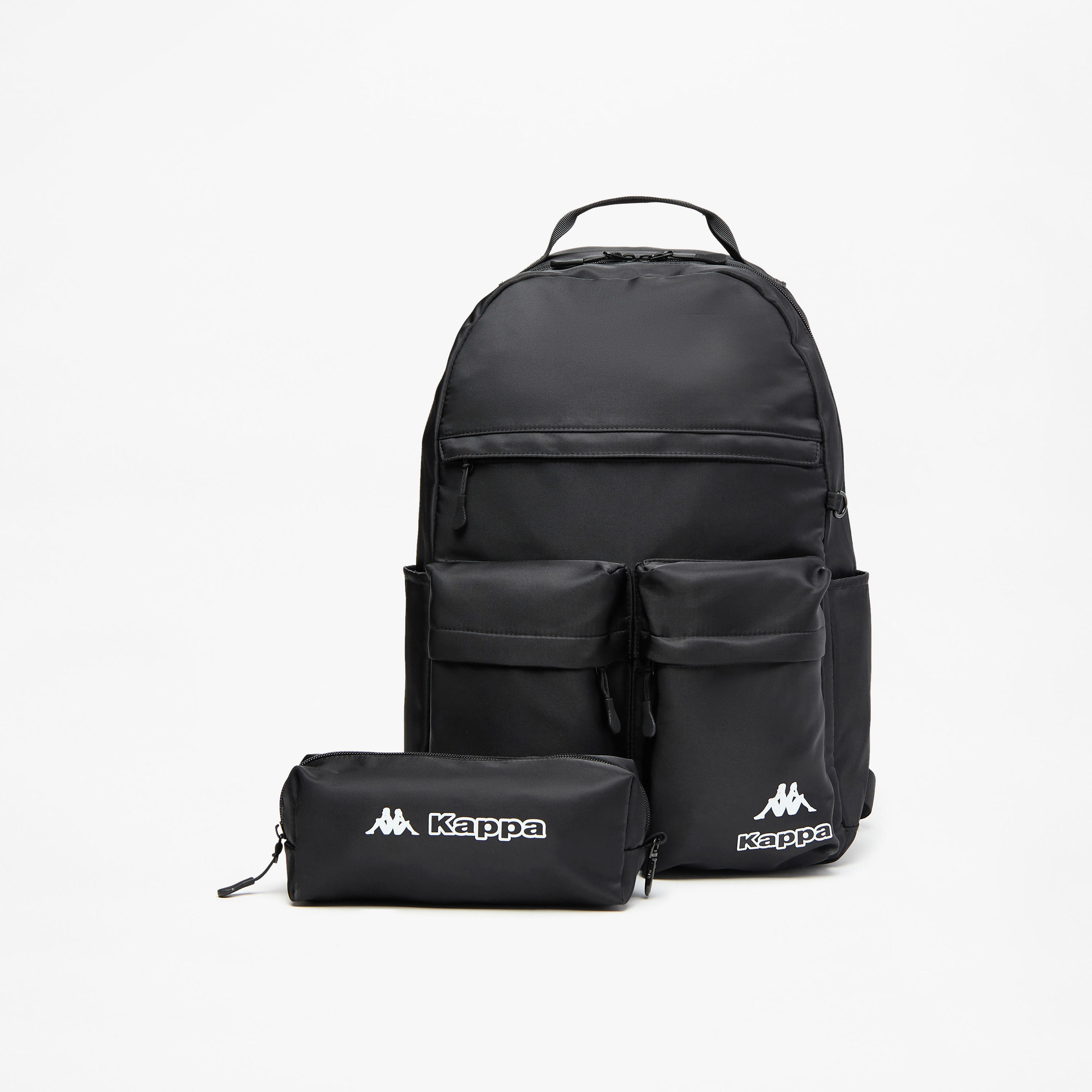 Kappa Logo Print Backpack with Adjustable Straps and Pencil Pouch - 45x15x32 cm-cpkids-backtoschool-schoolbagsandbackpacks-backpacks-image-1