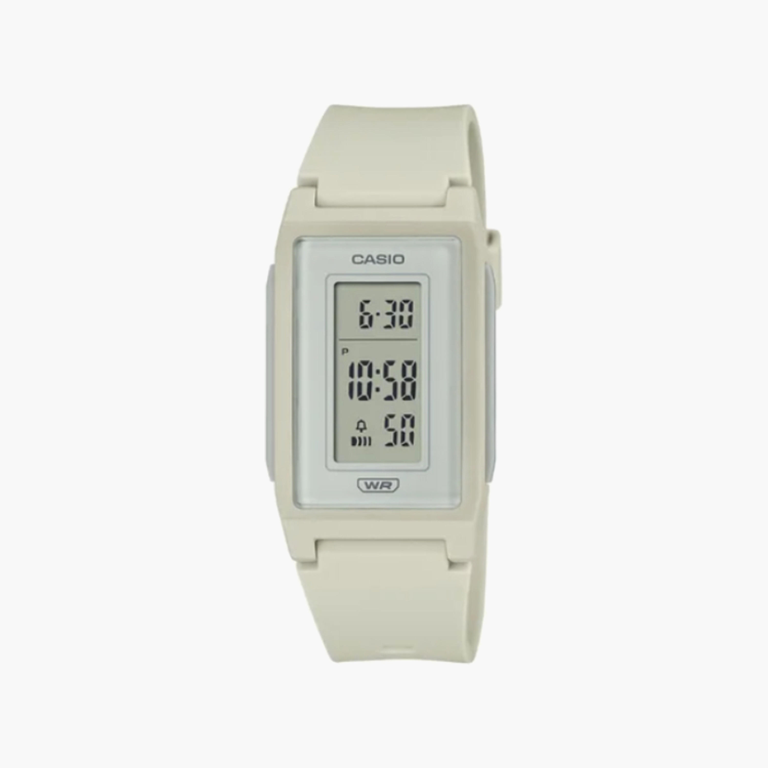 ساعة كاسيو رقمية بلون بيج بسوار سيليكون | LF-10WH-8DF-women-watchesandjewellery-watches-image-1