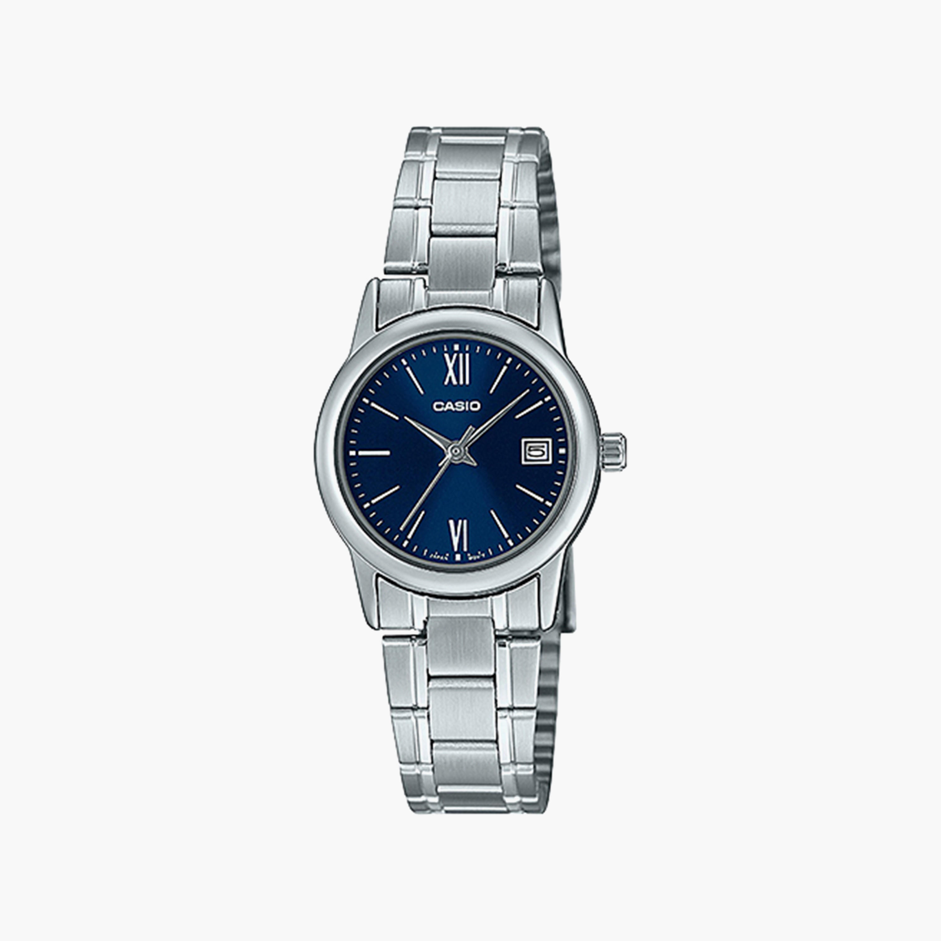Casio Silver Analog Stainless Steel Strap Watch | LTP-V002D-2B3UDF-women-watchesandjewellery-watches-image-1