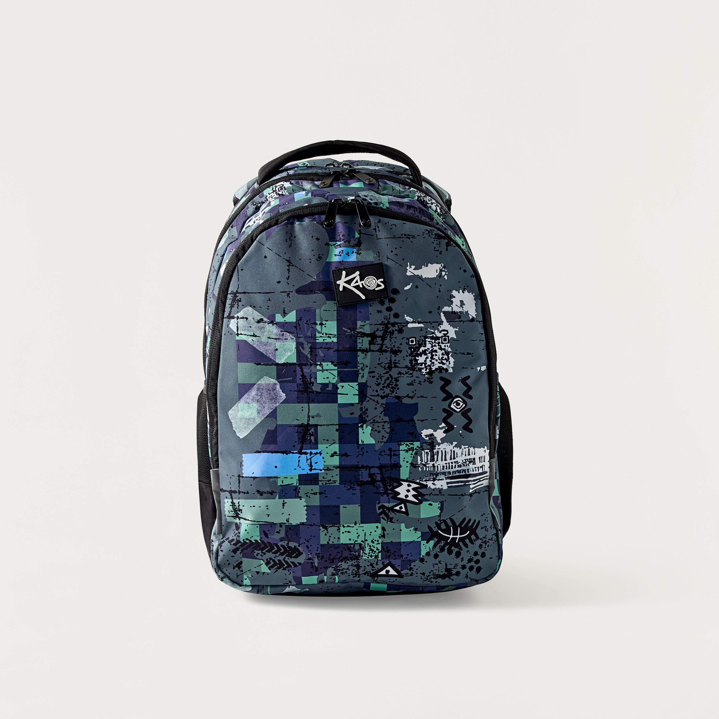 شنطة ظهر 18 بوصة بحمالات كتف قابلة للتعديل وطبعات تجريدية  من كاوس-school-bagsandbackpacks-backpacks-image-1