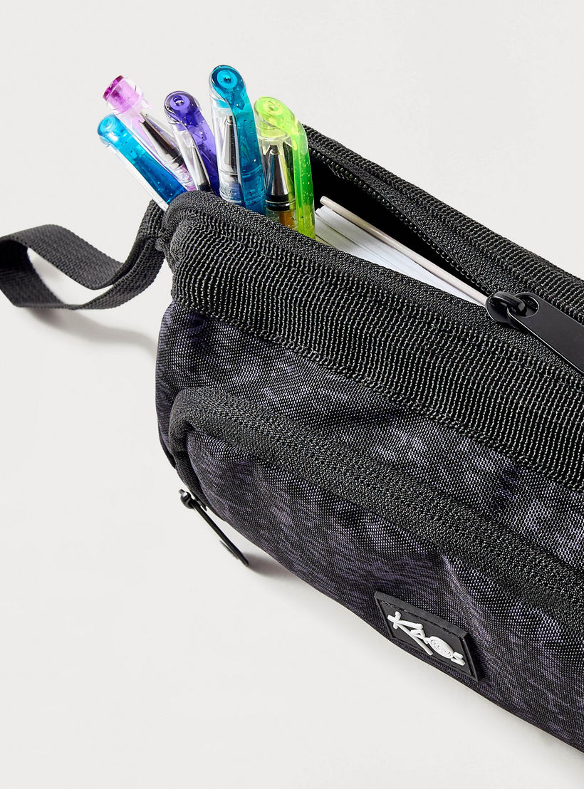 مقلمة بقسمين وبسحاب إغلاق وطبعات من كاوس-school-stationery-pencilcases-image-4