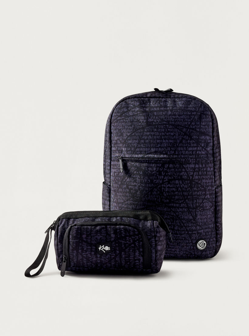 مقلمة بقسمين وبسحاب إغلاق وطبعات من كاوس-school-stationery-pencilcases-image-5