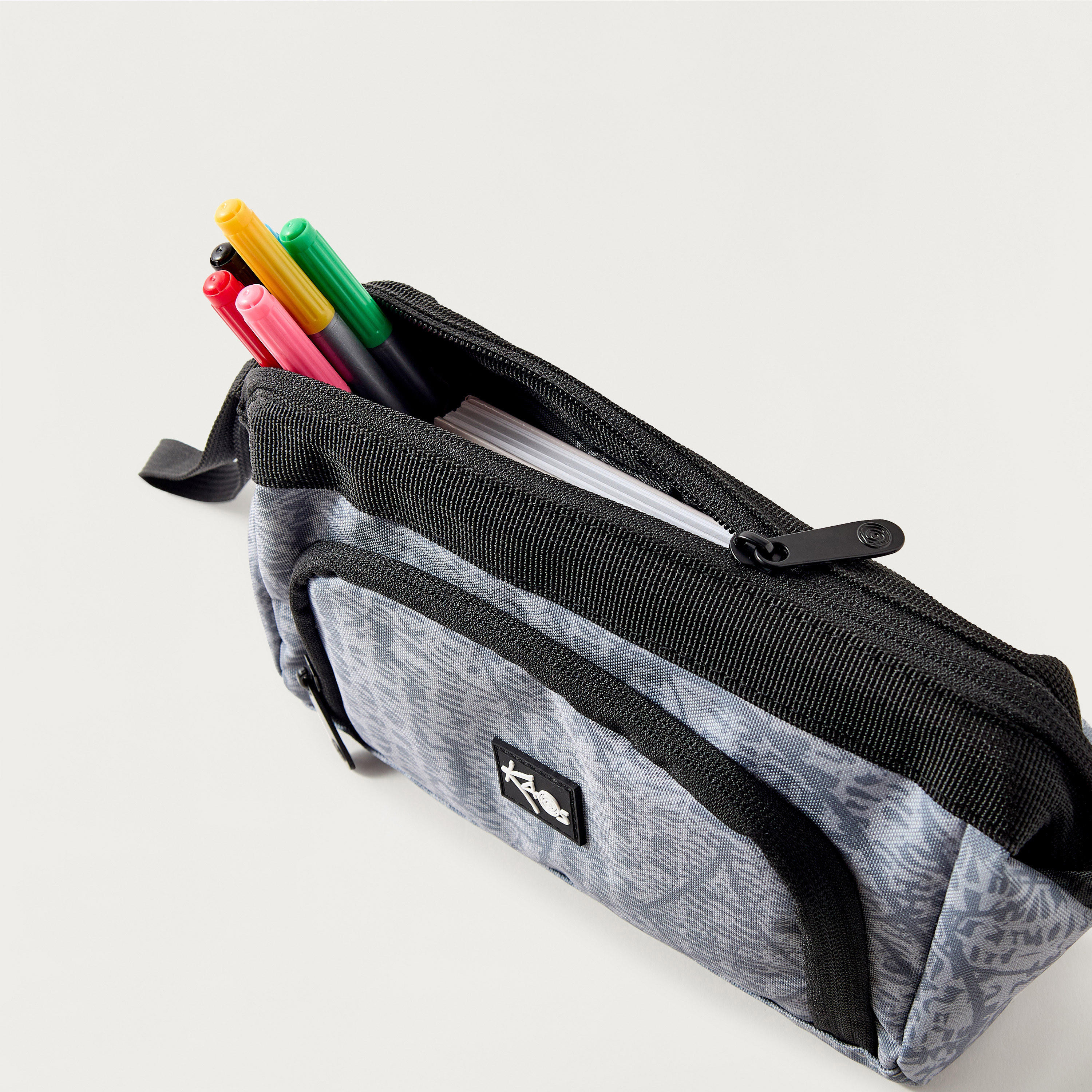 KAOS Printed Pencil Pouch with Zip Closure and Handle-school-stationery-pencilcases-image-4