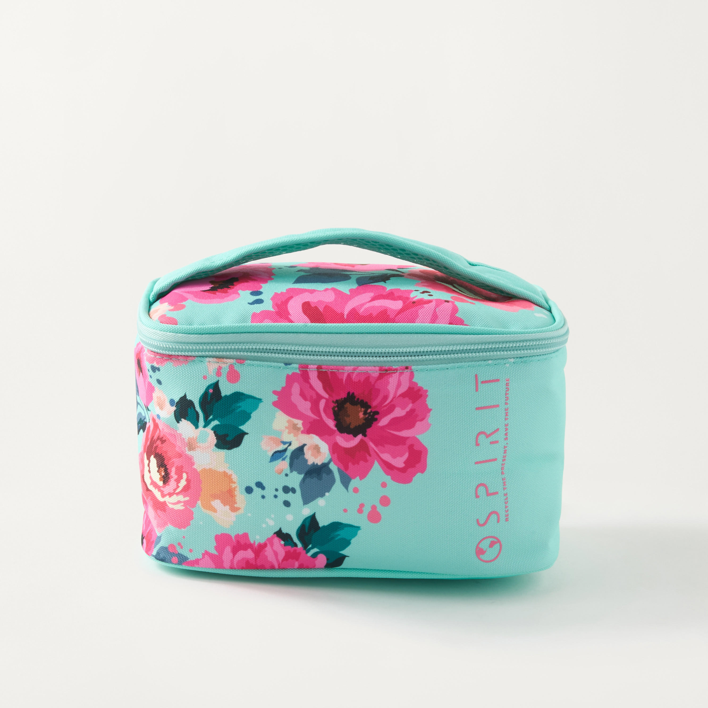 Spirit Floral Print Lunch Bag with Top Handle and Zip Closure-school-lunchessentials-lunchbags-image-1
