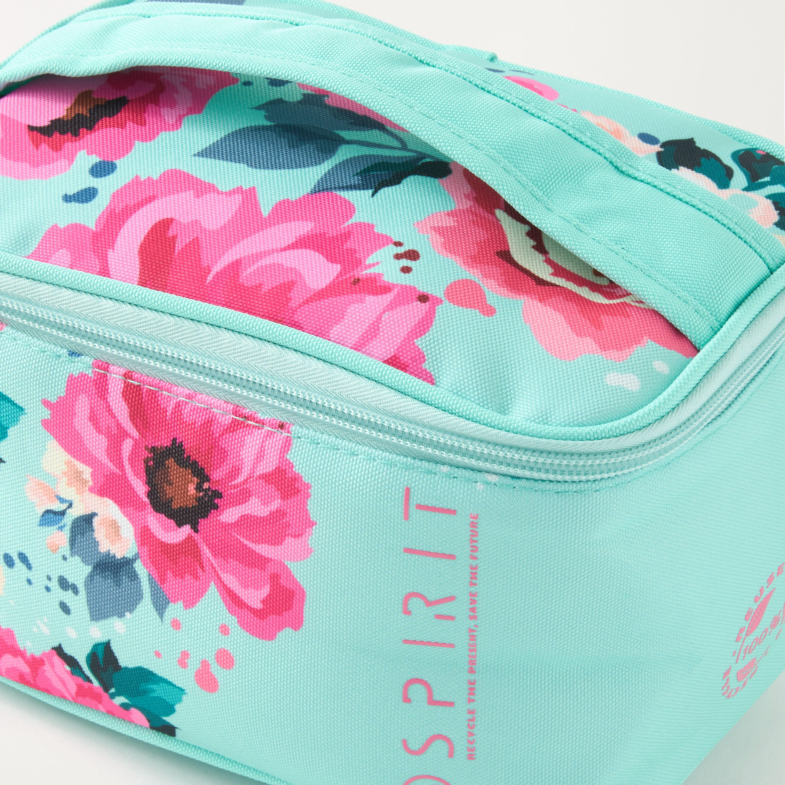 Spirit Floral Print Lunch Bag with Top Handle and Zip Closure-school-lunchessentials-lunchbags-image-3