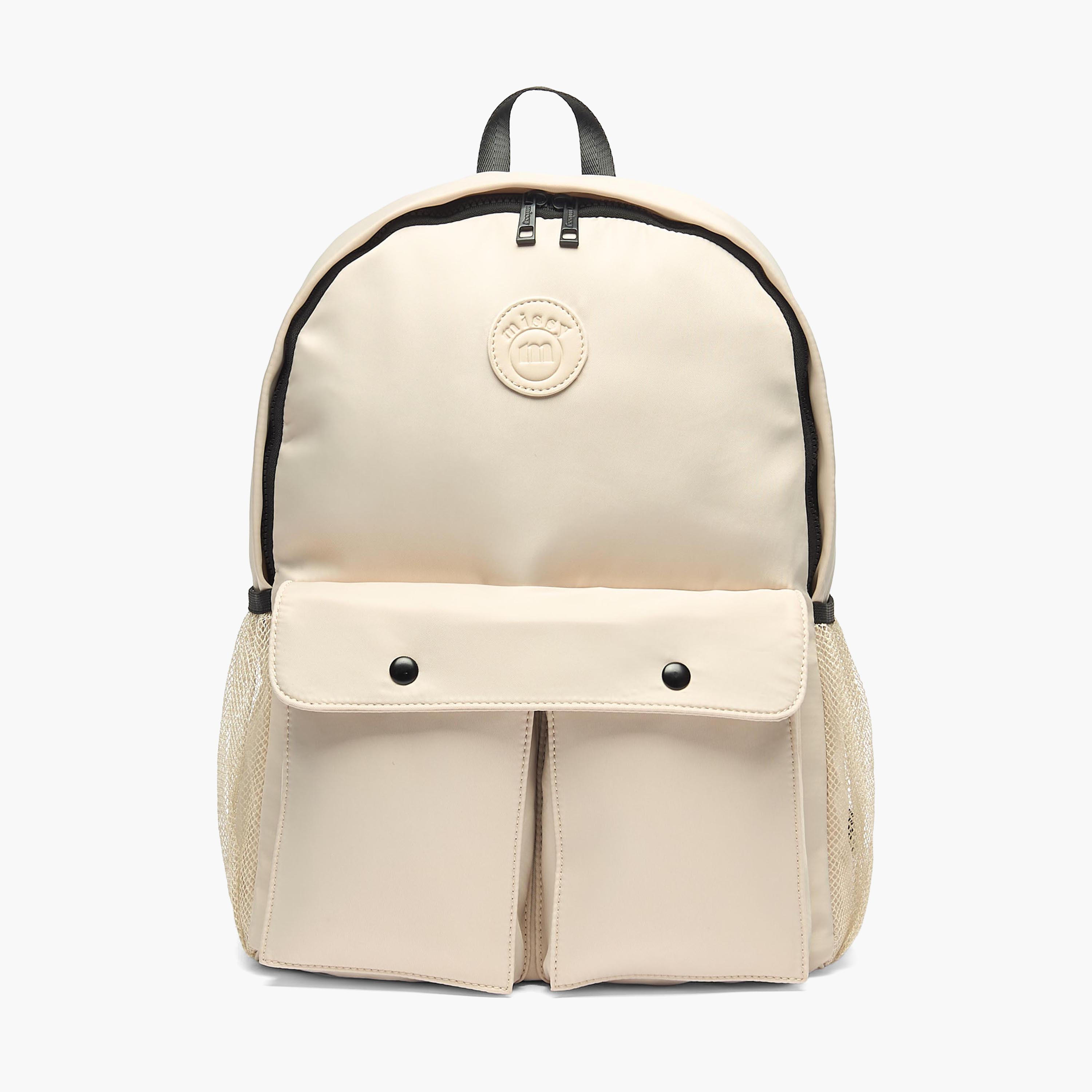 Missy Solid Backpack with Adjustable Straps and Zip Closure - 12x30x41 cm-men-bags-image-1