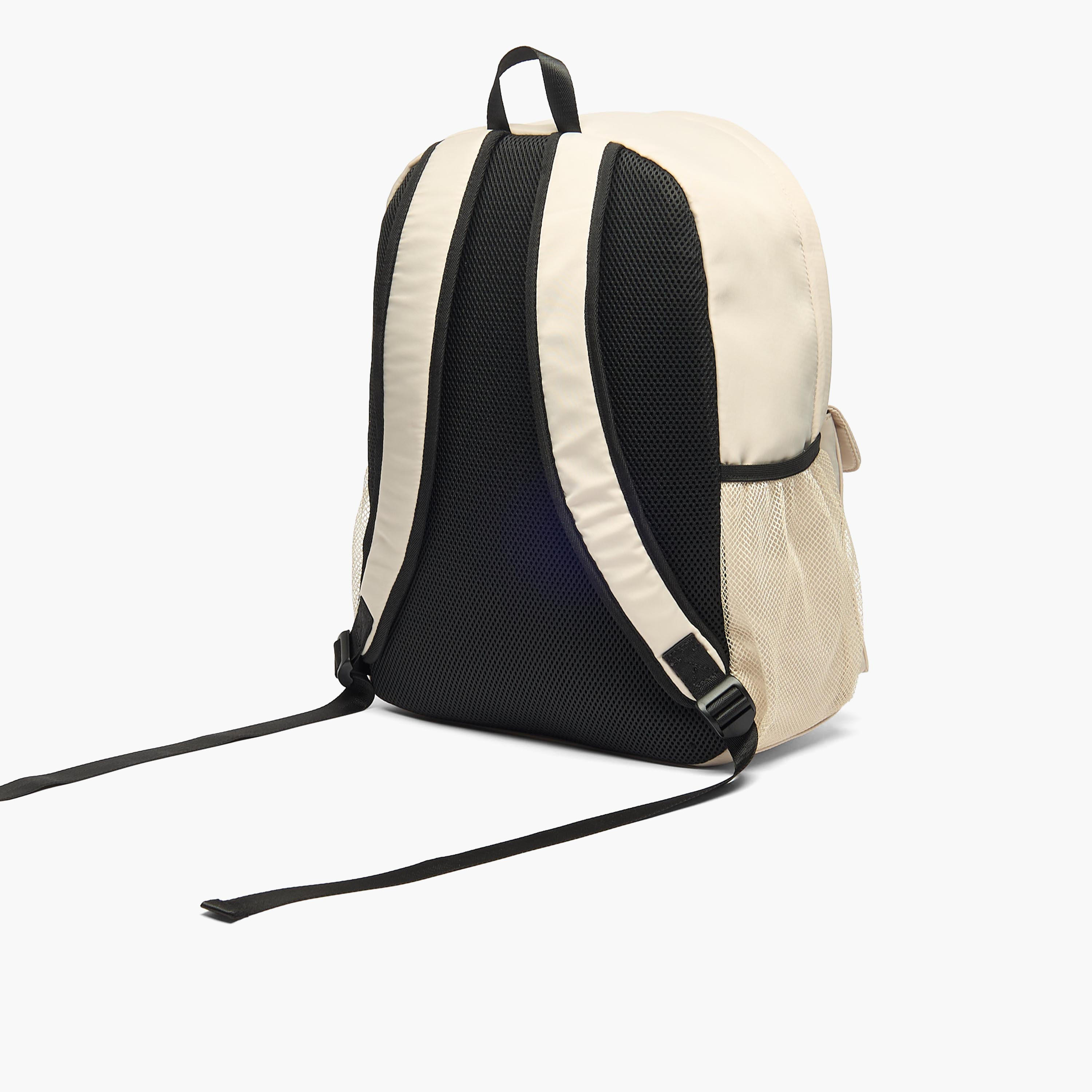 Missy Solid Backpack with Adjustable Straps and Zip Closure - 12x30x41 cm-men-bags-image-3
