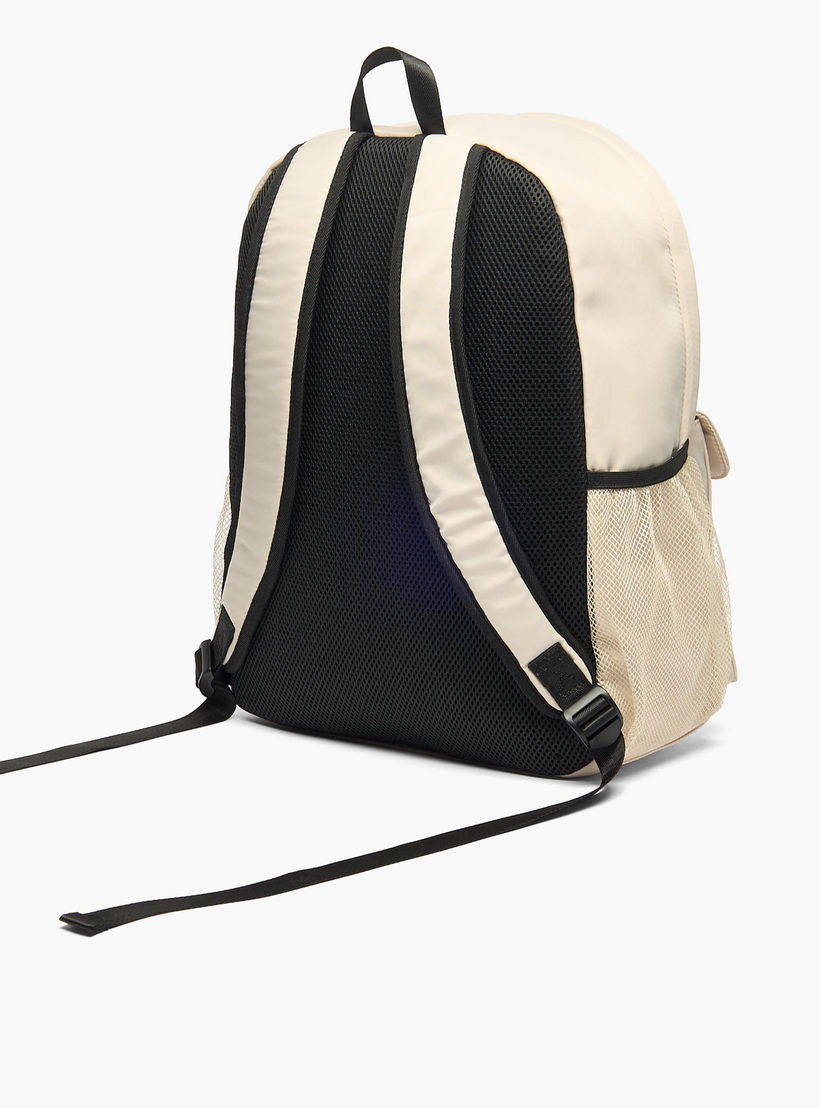 Missy Solid Backpack with Adjustable Straps and Zip Closure - 12x30x41 cm-men-bags-image-3