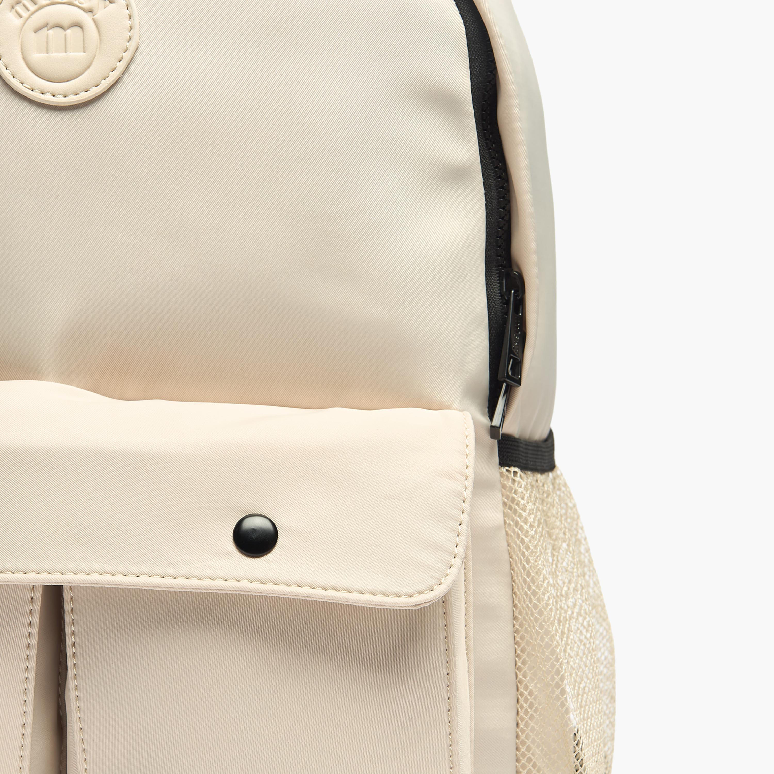 Missy Solid Backpack with Adjustable Straps and Zip Closure - 12x30x41 cm-men-bags-image-4