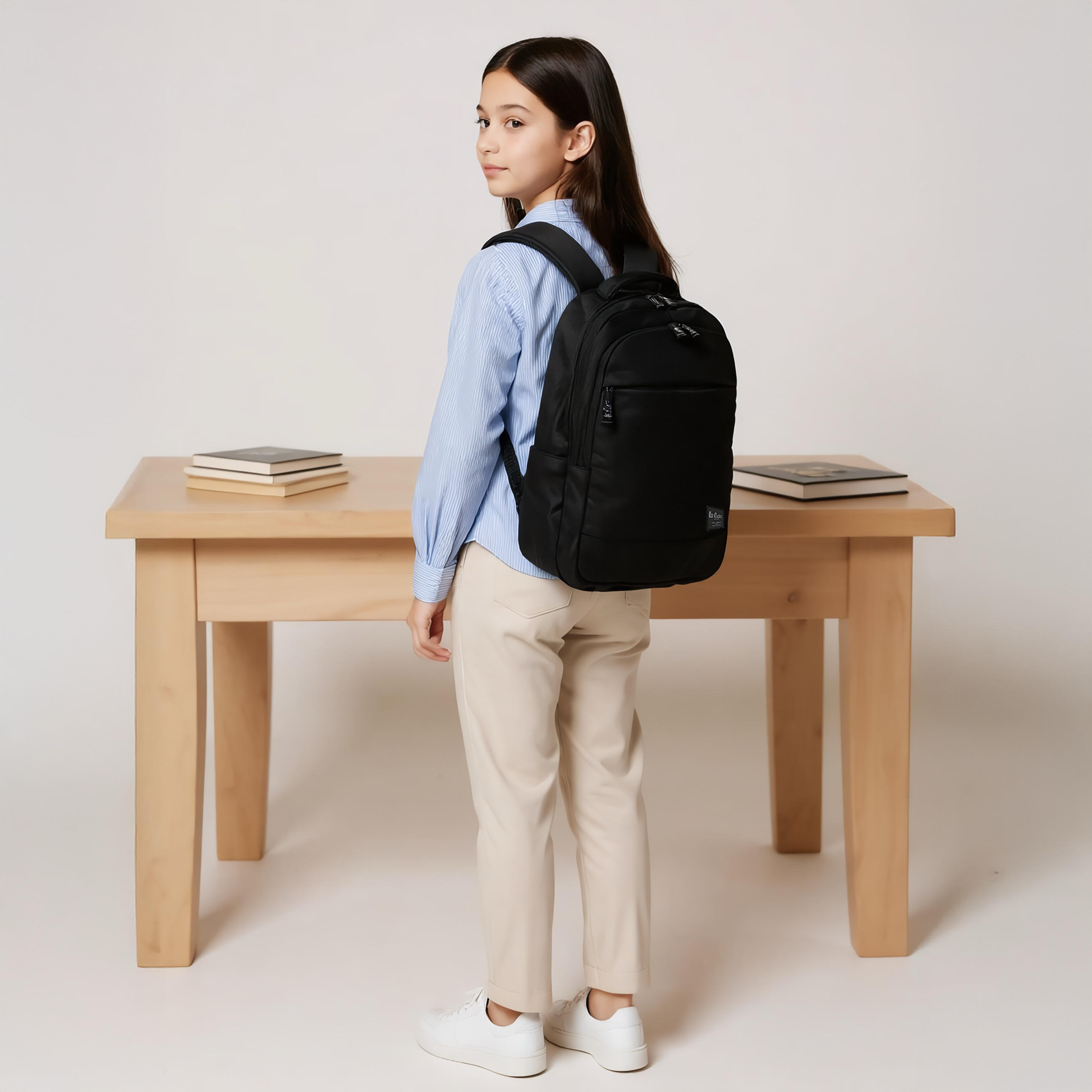 Lee Cooper Solid Backpack with Adjustable Shoulder Straps-school-bagsandbackpacks-backpacks-image-3