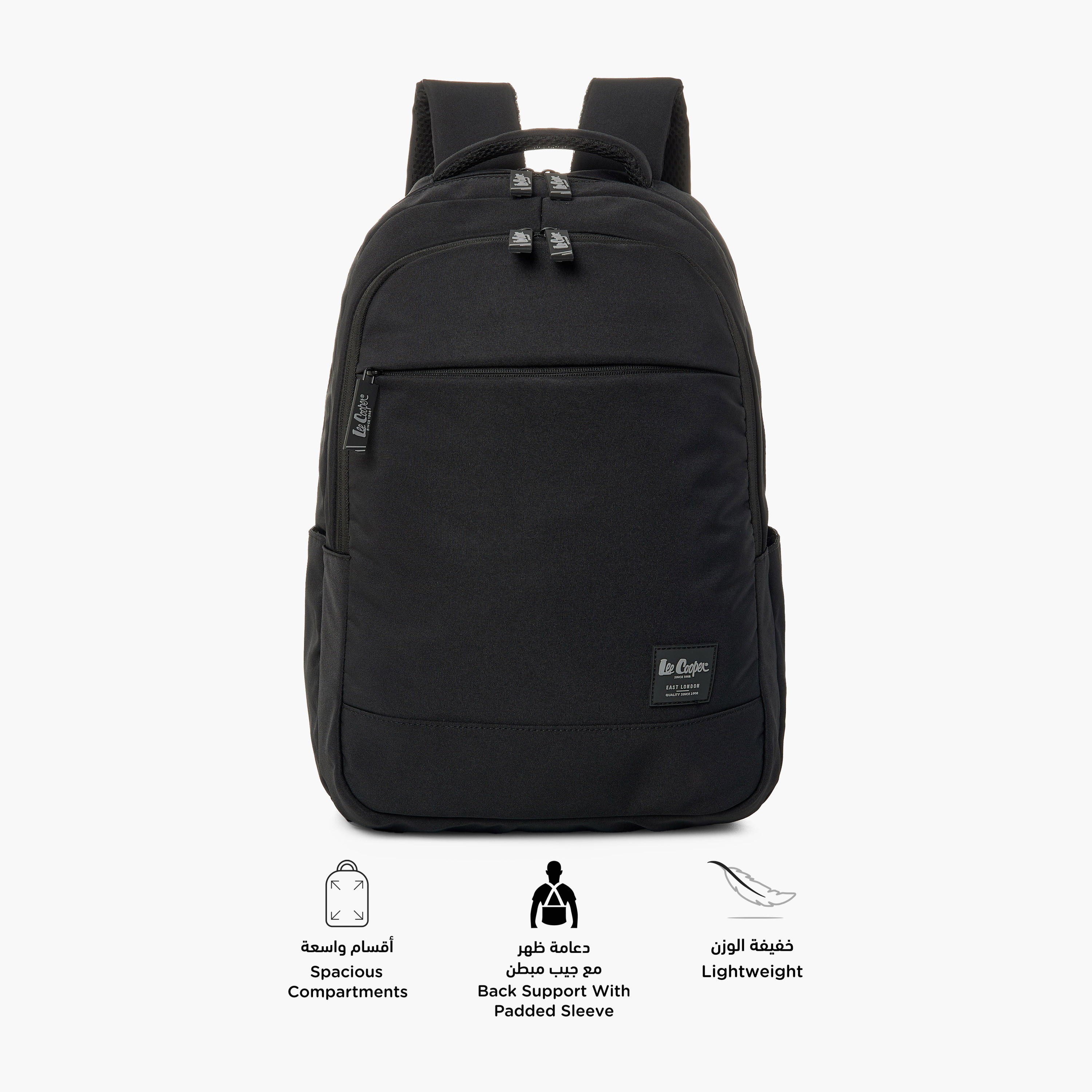 Lee Cooper Solid Backpack with Adjustable Shoulder Straps-school-bagsandbackpacks-backpacks-image-6