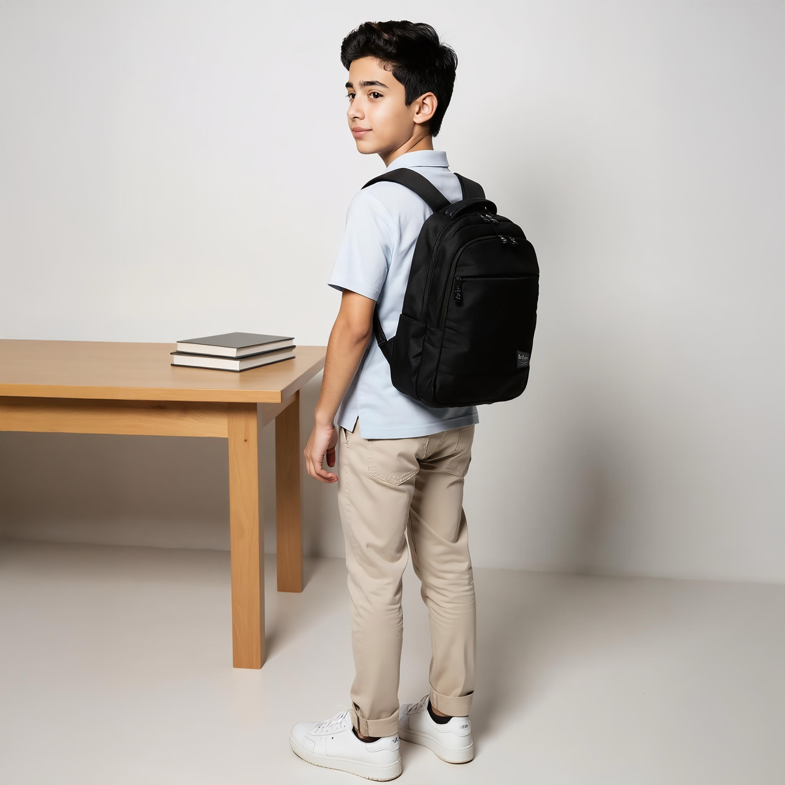 Lee Cooper Solid Backpack with Adjustable Shoulder Straps-school-bagsandbackpacks-backpacks-image-2