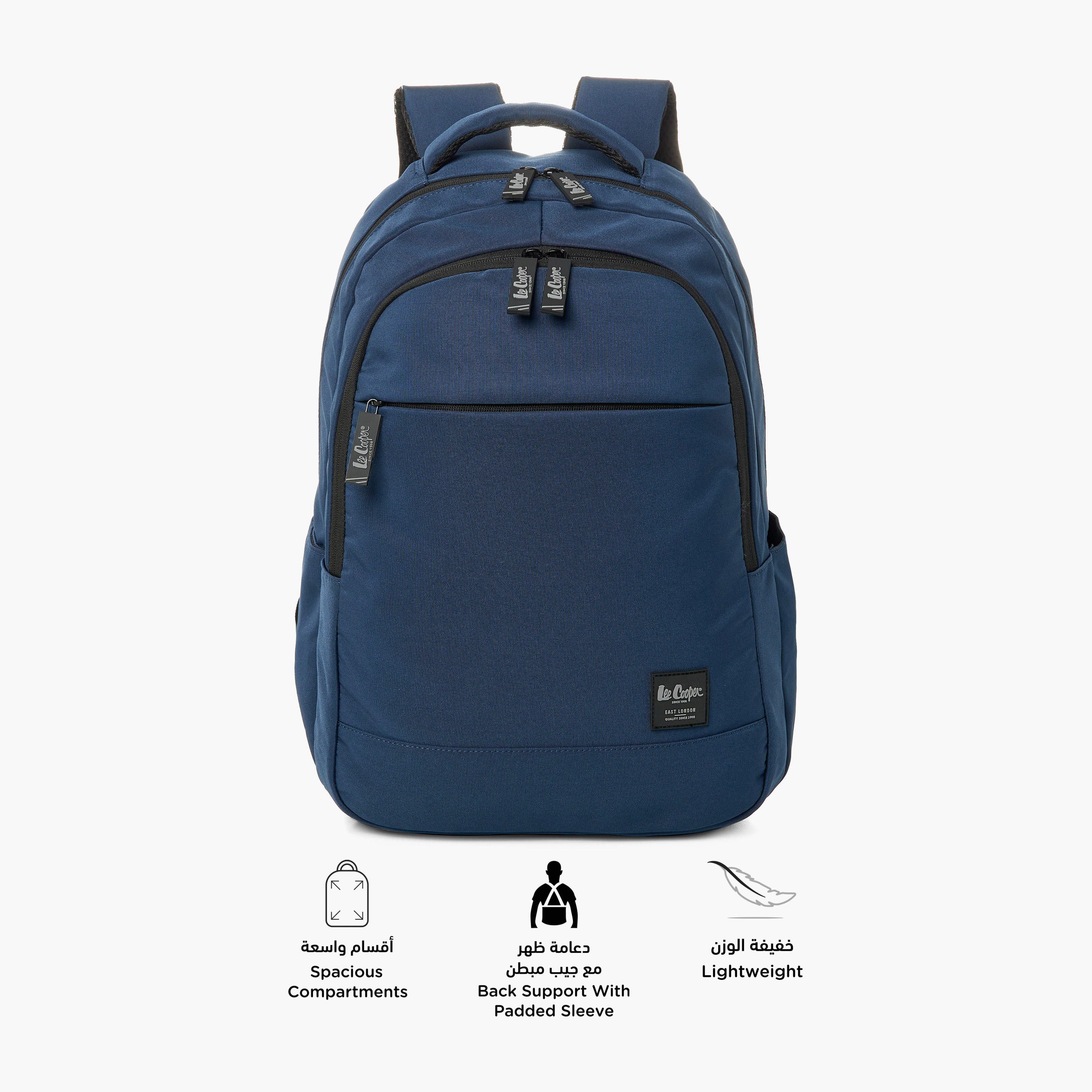 Lee Cooper Solid Backpack with Adjustable Shoulder Straps-school-bagsandbackpacks-backpacks-image-6