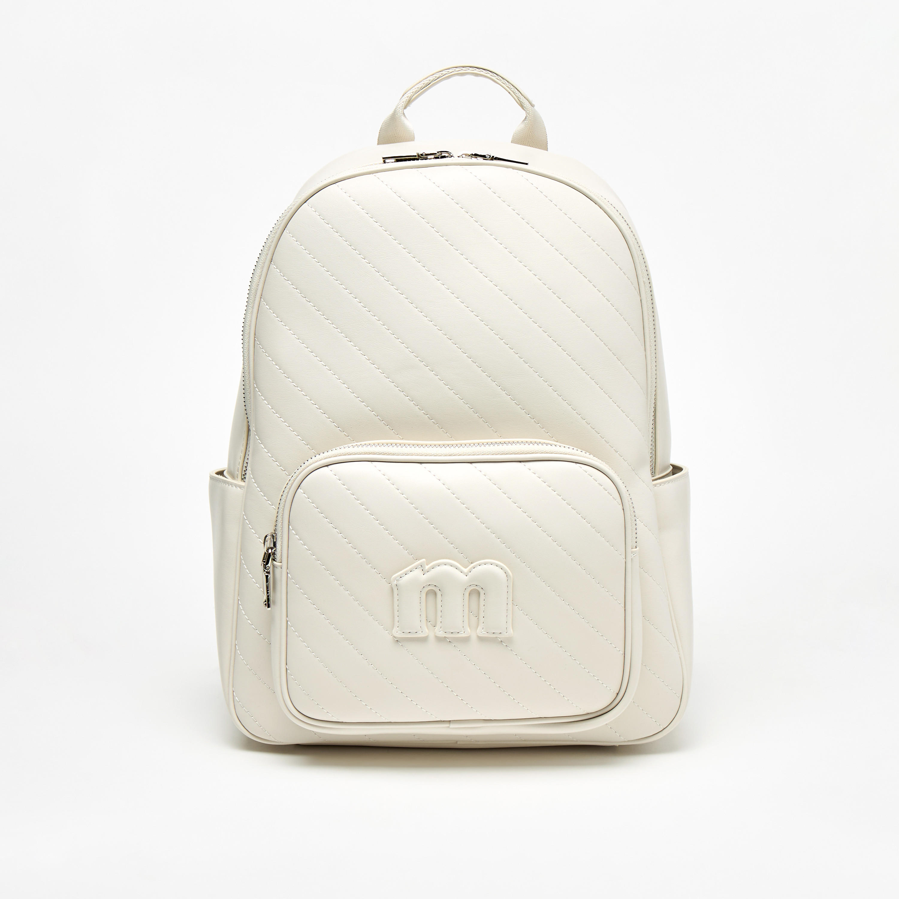 Missy Quilted Backpack with Adjustable Straps and Zip Closure-women-bagsandwallets-backpacks-image-1