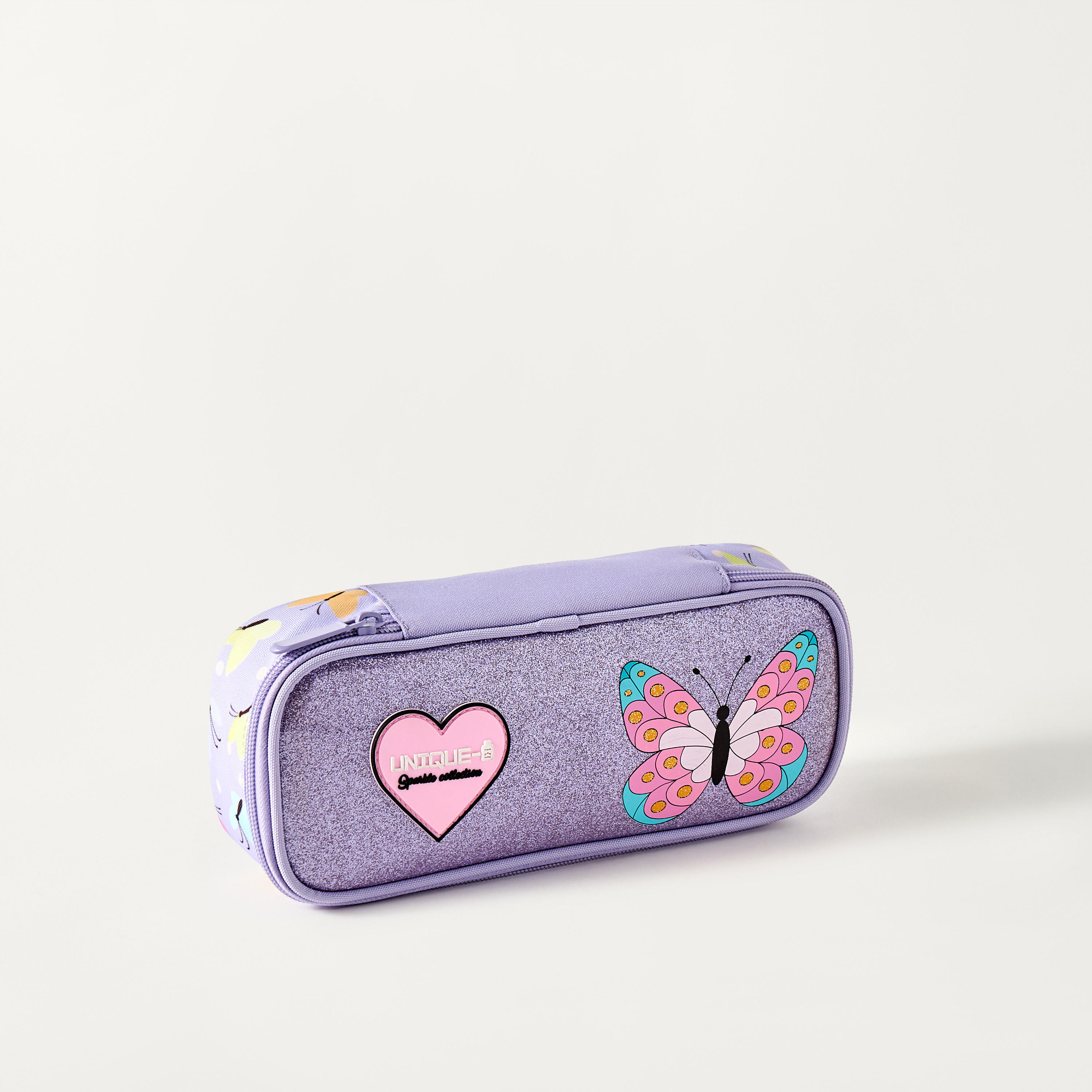مقلمة بسحاب إغلاق وطبعات فراشة من يونيك-school-stationery-pencilcases-image-3